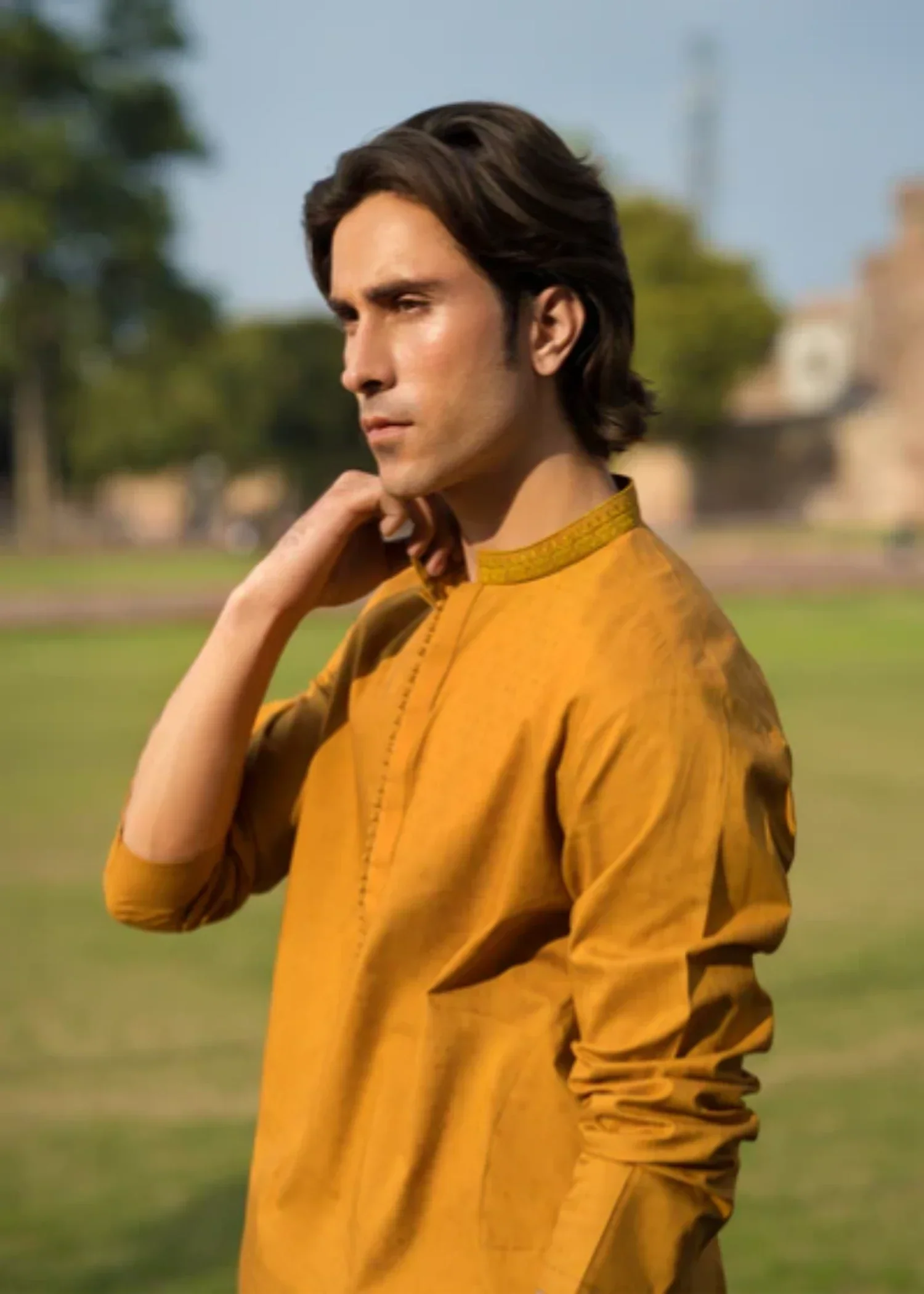 cotton Kurta in Mustard
