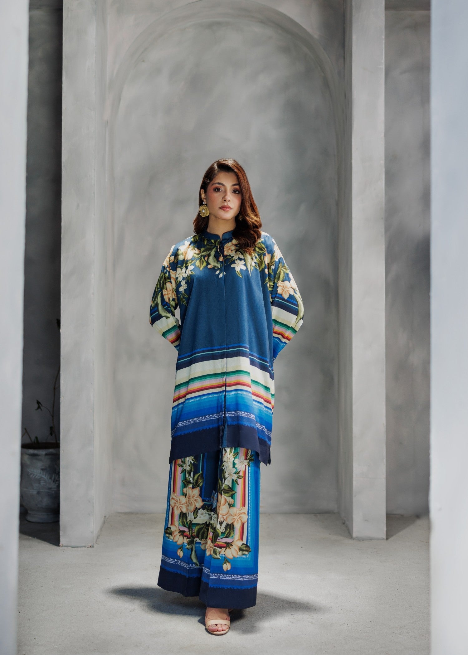viscose Co ord Sets in Navy blue