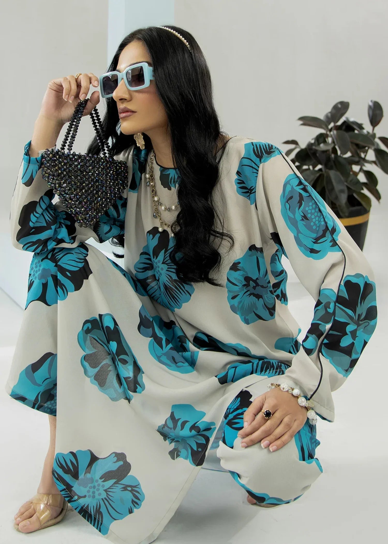 georgette Co ord Sets in Ivory