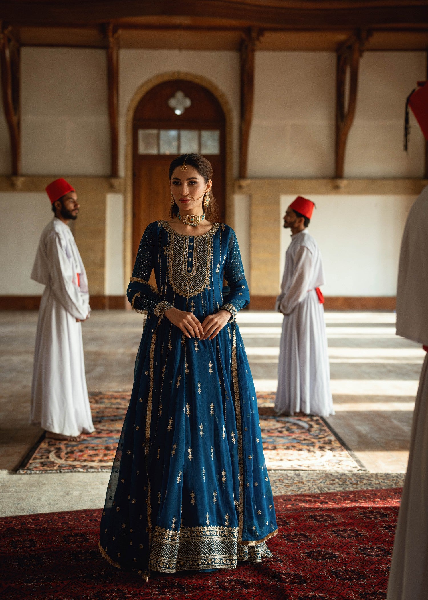 chiffon Maxi in Sapphire blue
