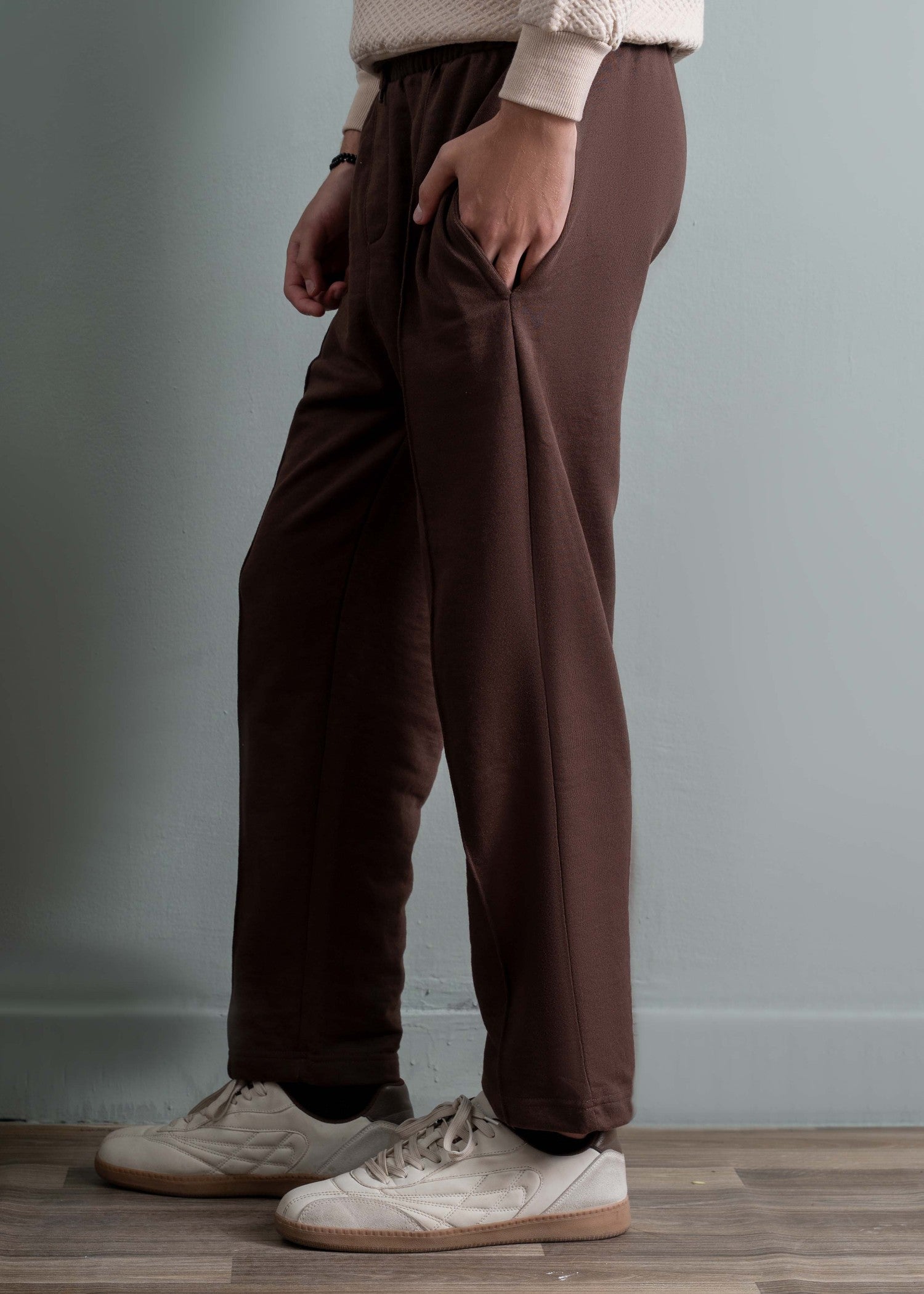 terry Trousers in Dark brown