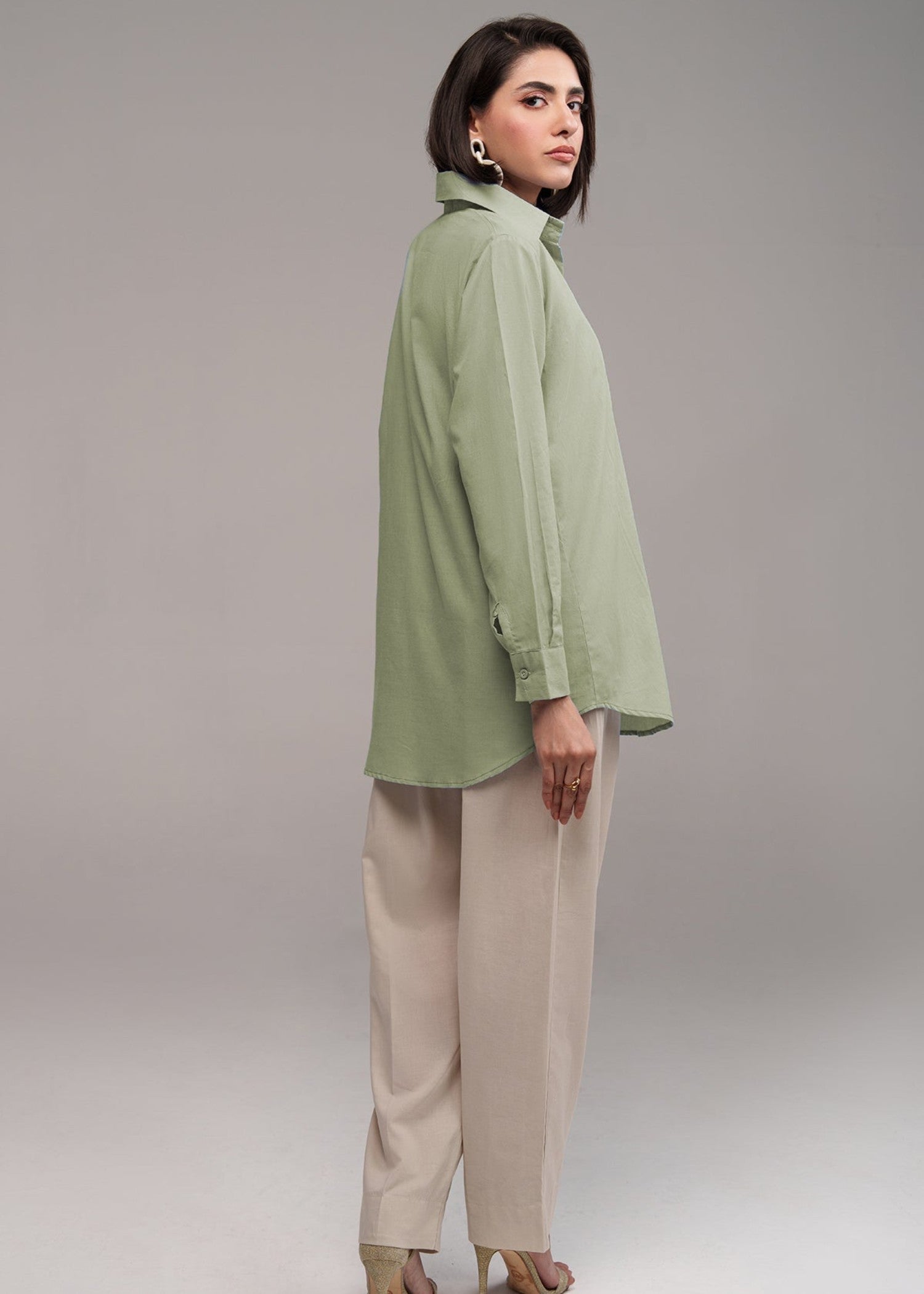 cambric Top in Mint green