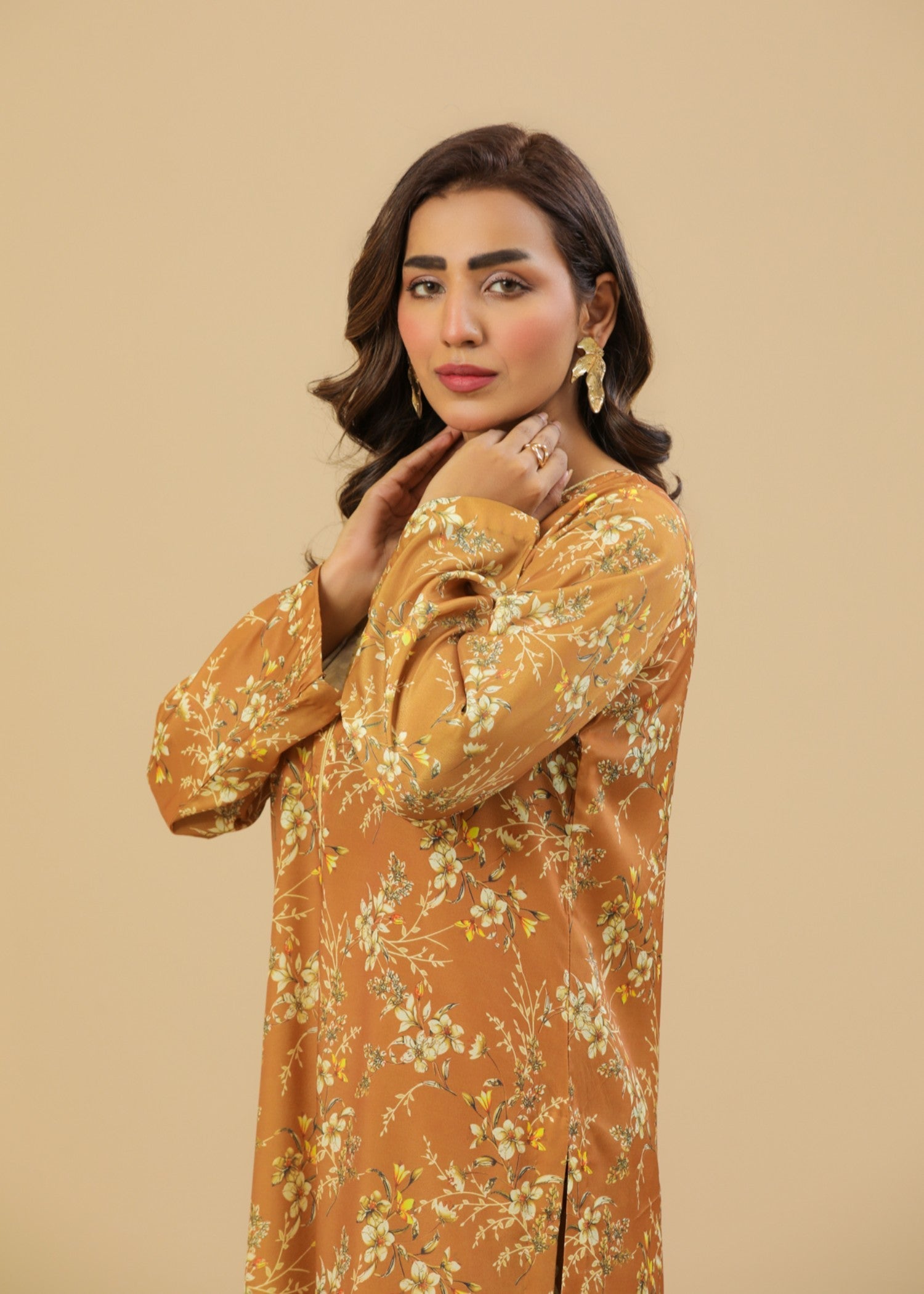 crepe Co Ord Sets in Honey