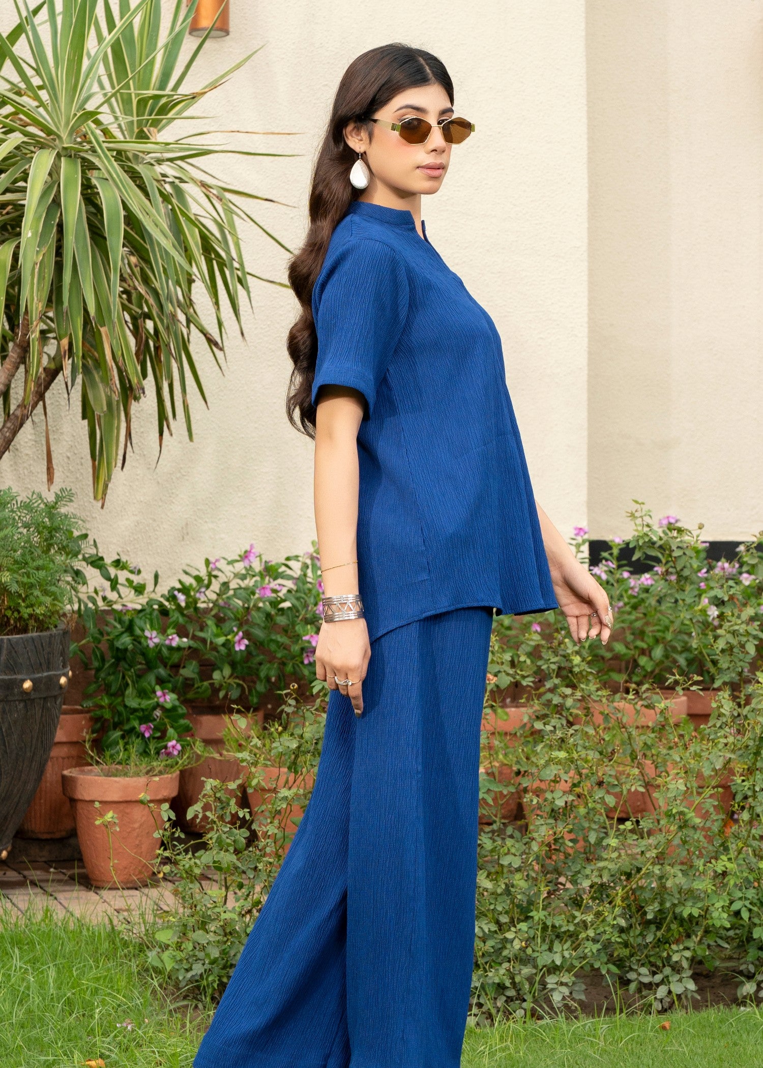 linen Co Ord Sets in Royal blue