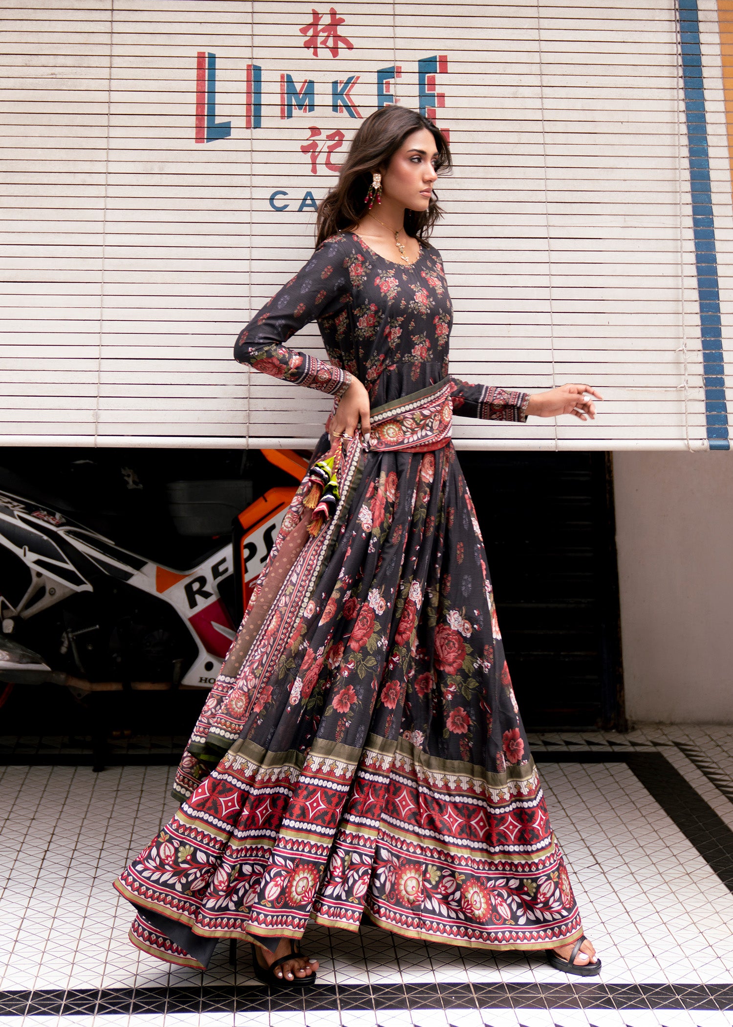 chiffon Maxi in Multi