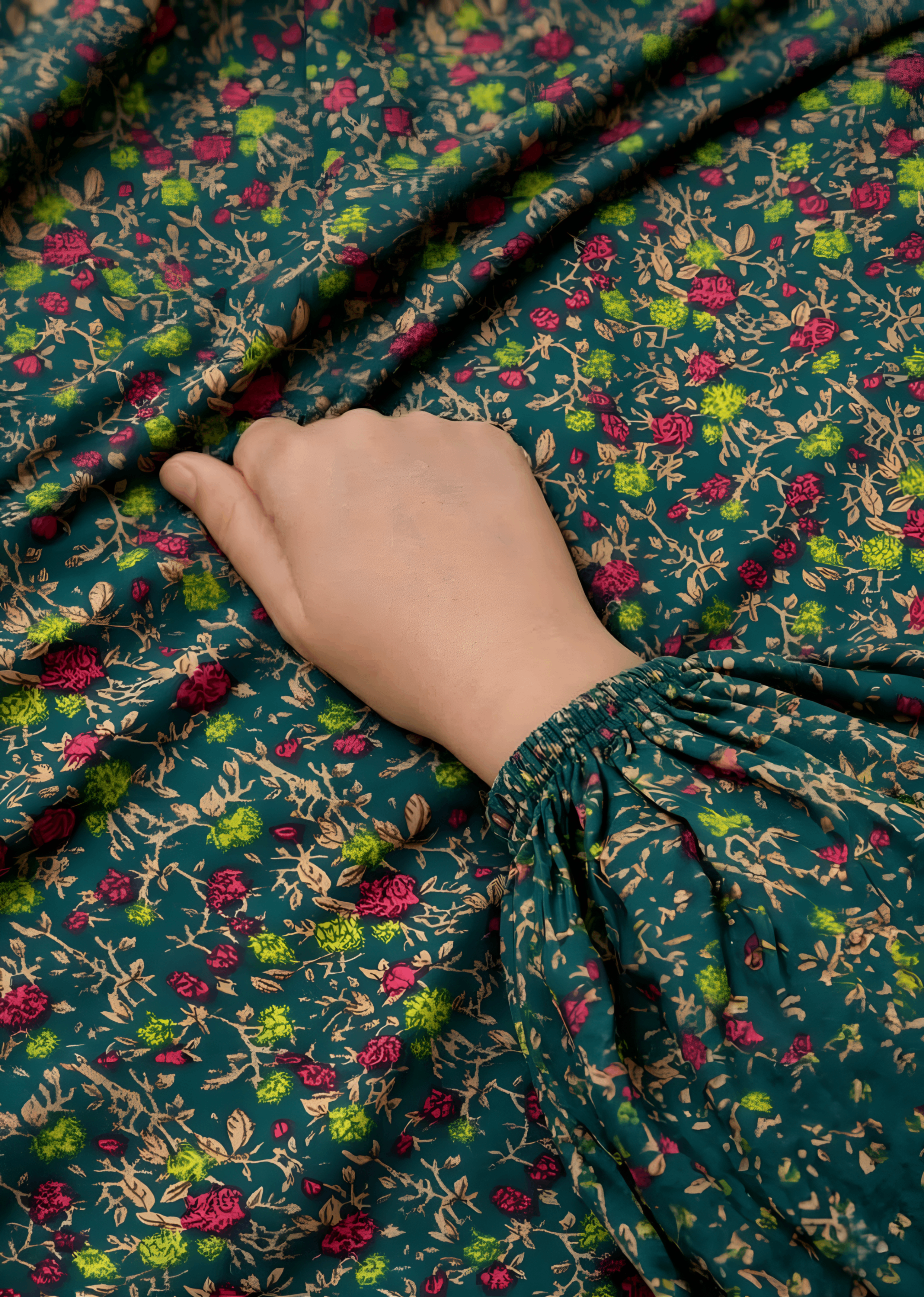 swiss lawn Chaddar in Green