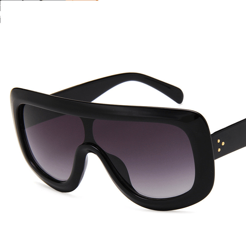 New Retro One-Piece Sunglasses European and American Trend Big Frame Sunglasses