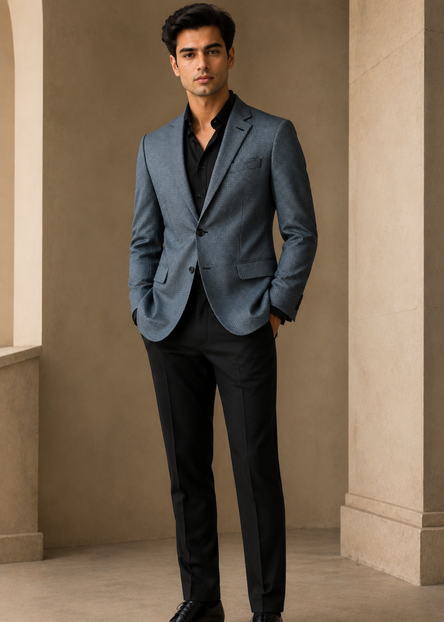 tropical Blazer in Sky blue