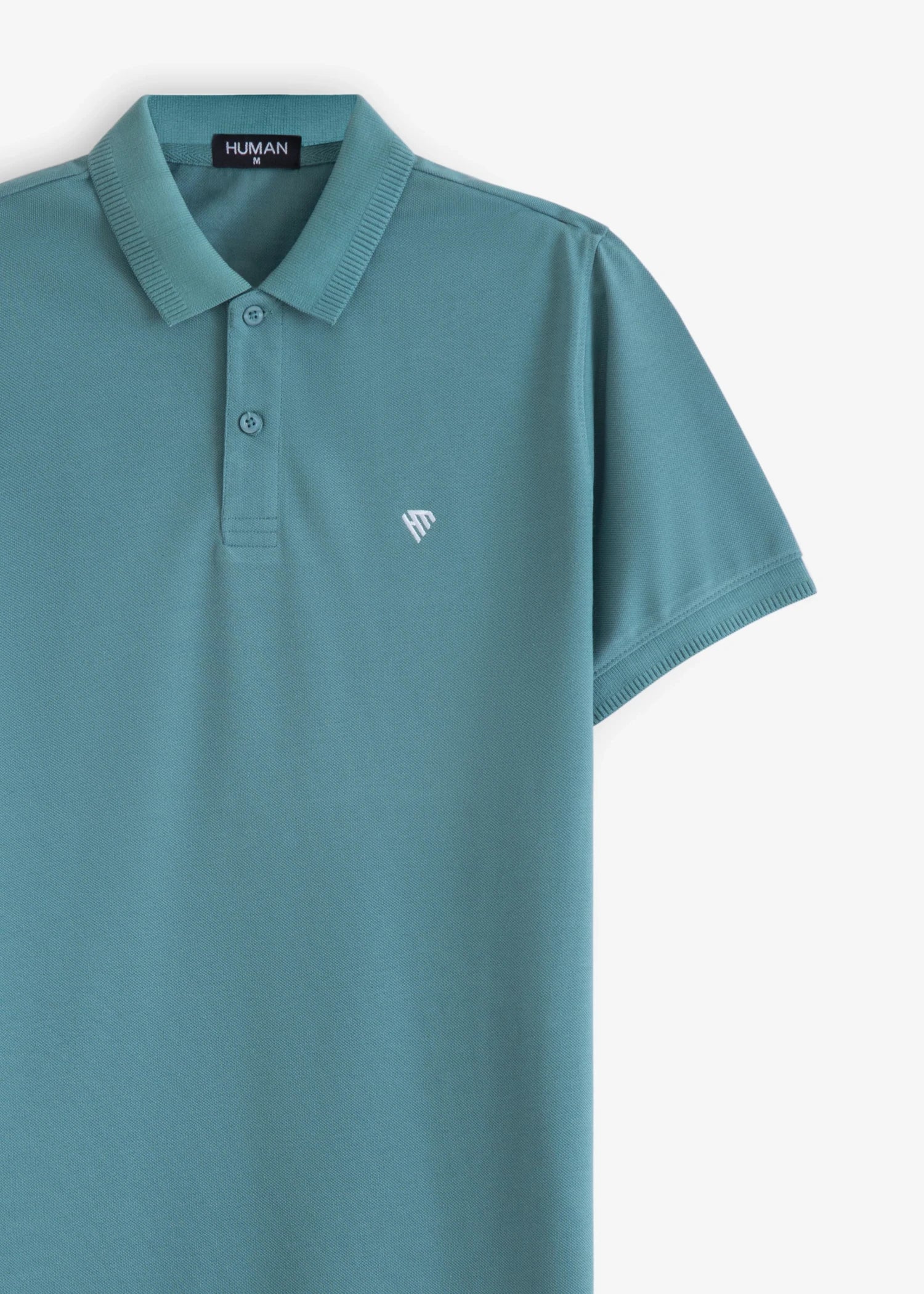 cotton Polo Shirt in Sea green