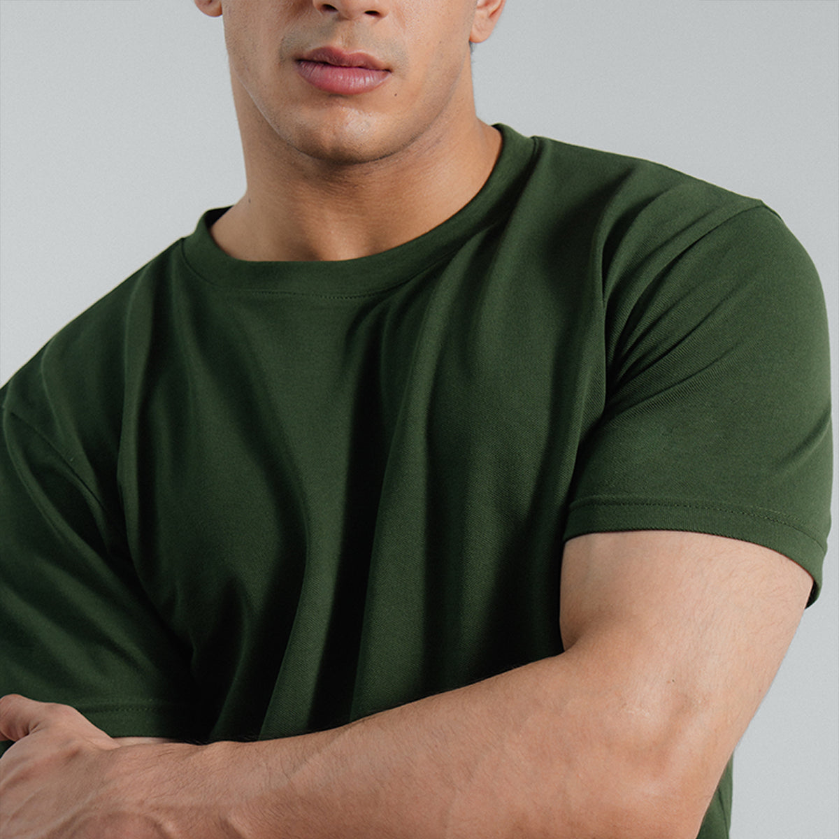 zari cotton T Shirt in Green