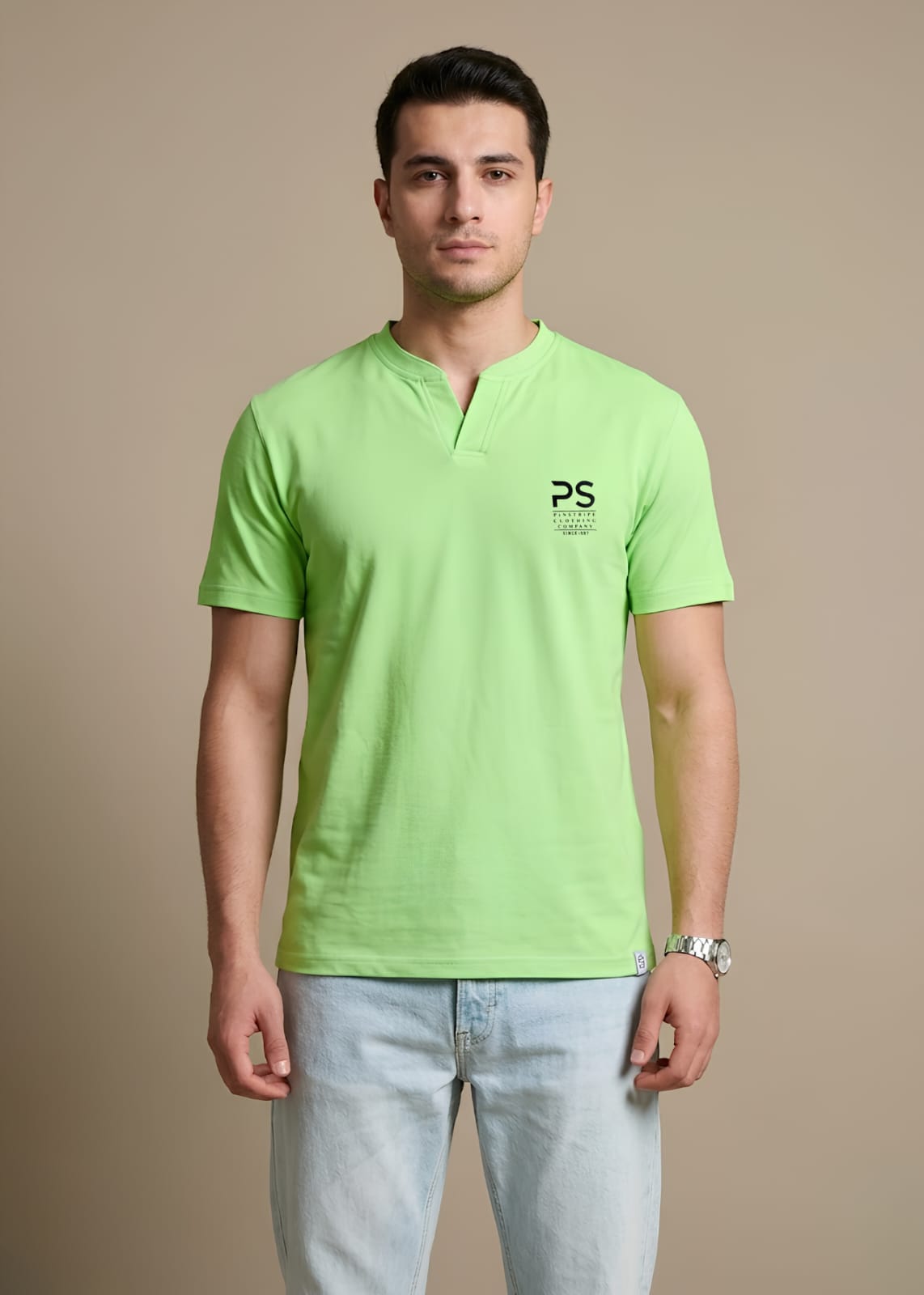 jersey knit T Shirt in Mint green