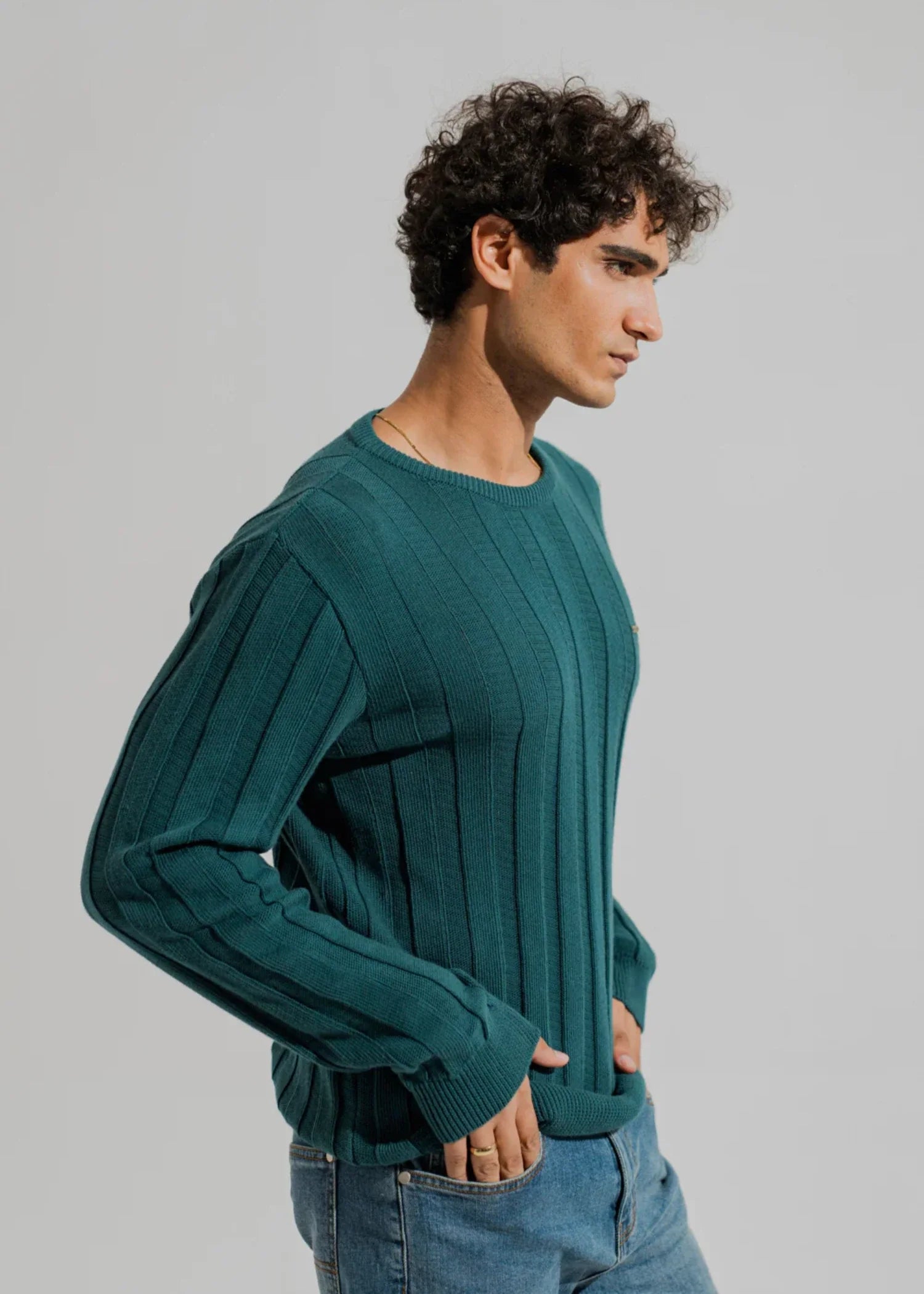 cotton Sweater in Green