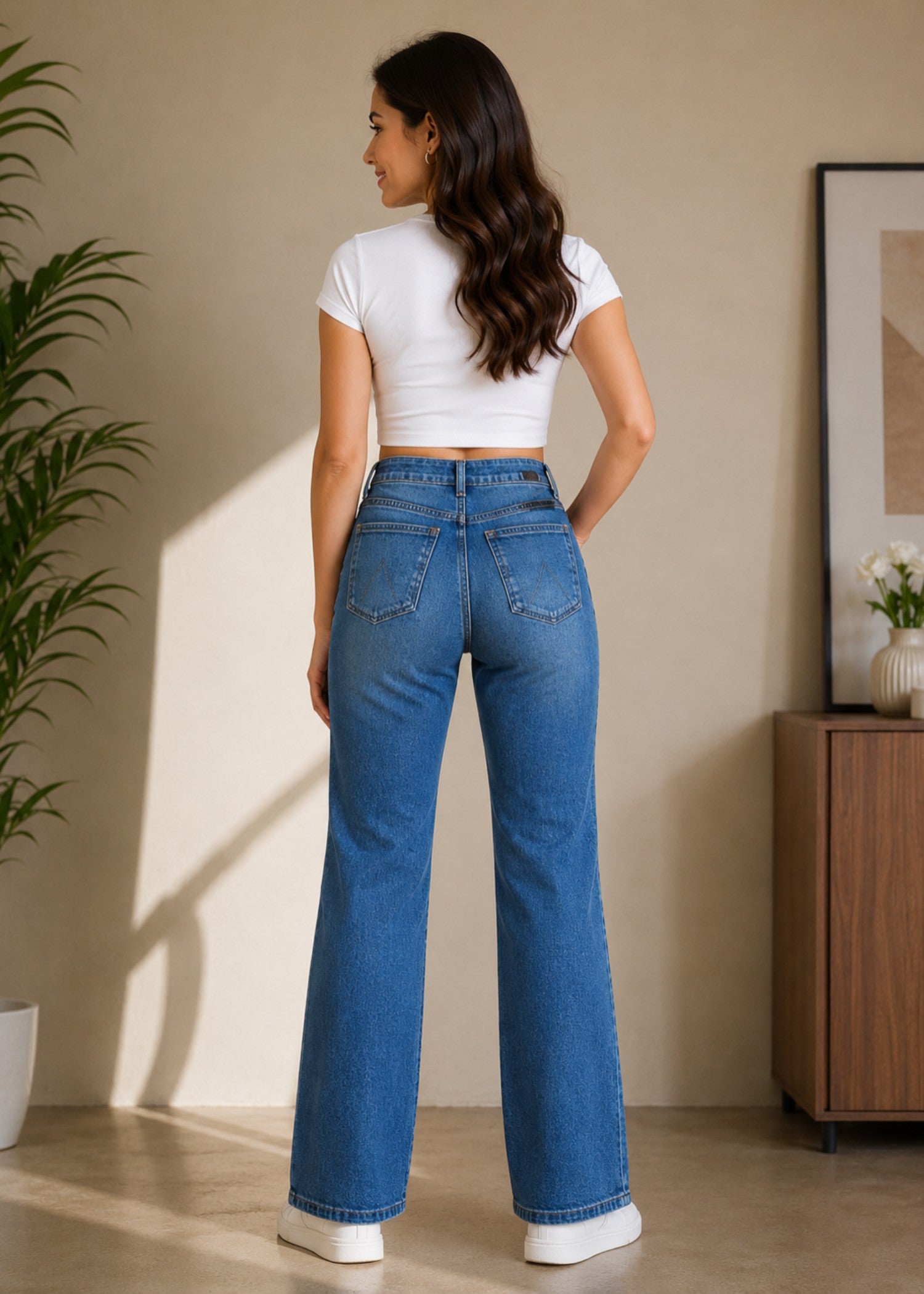 cotton Jeans in Cerulean