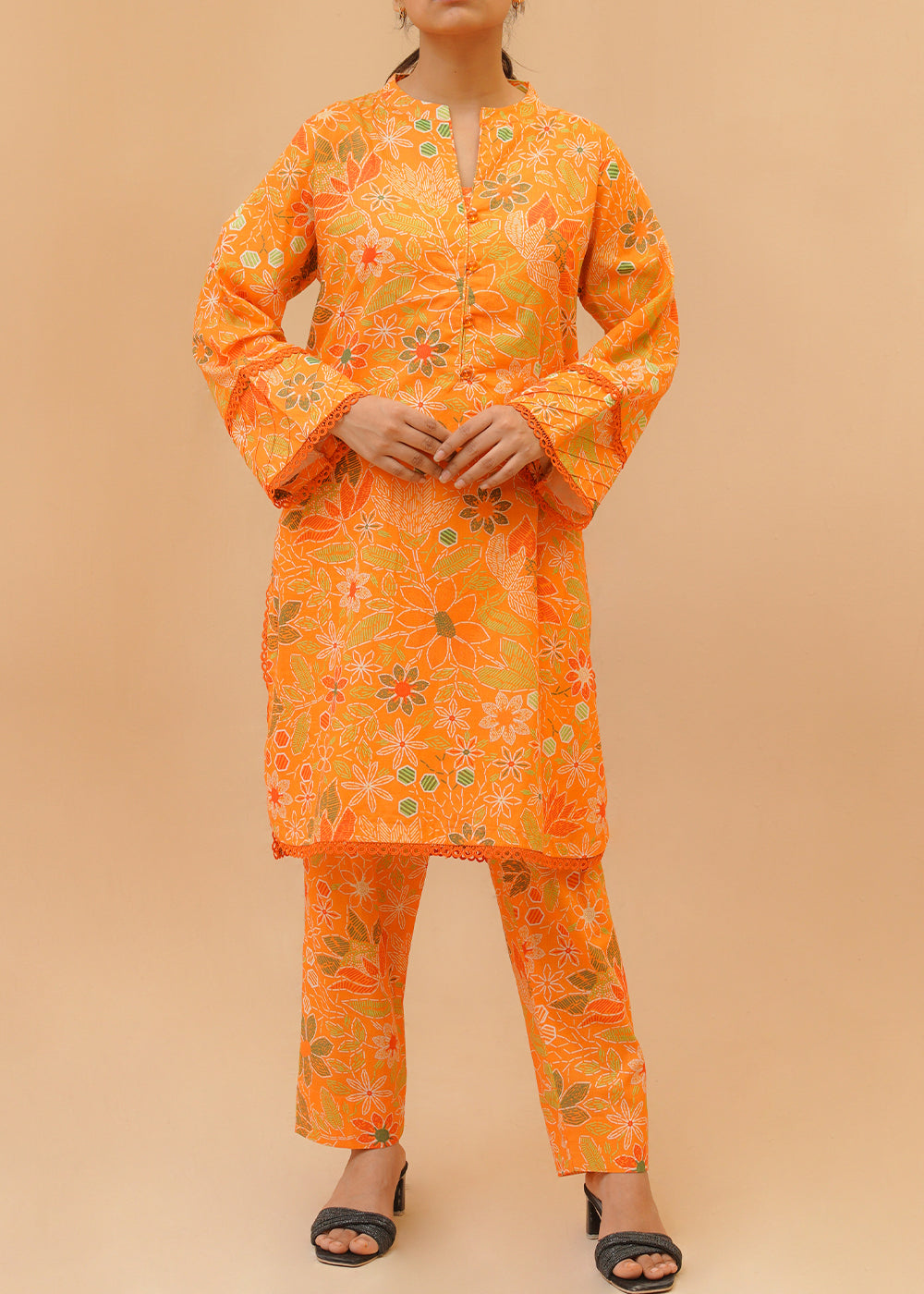 lawn Co Ord Sets in Bright orange