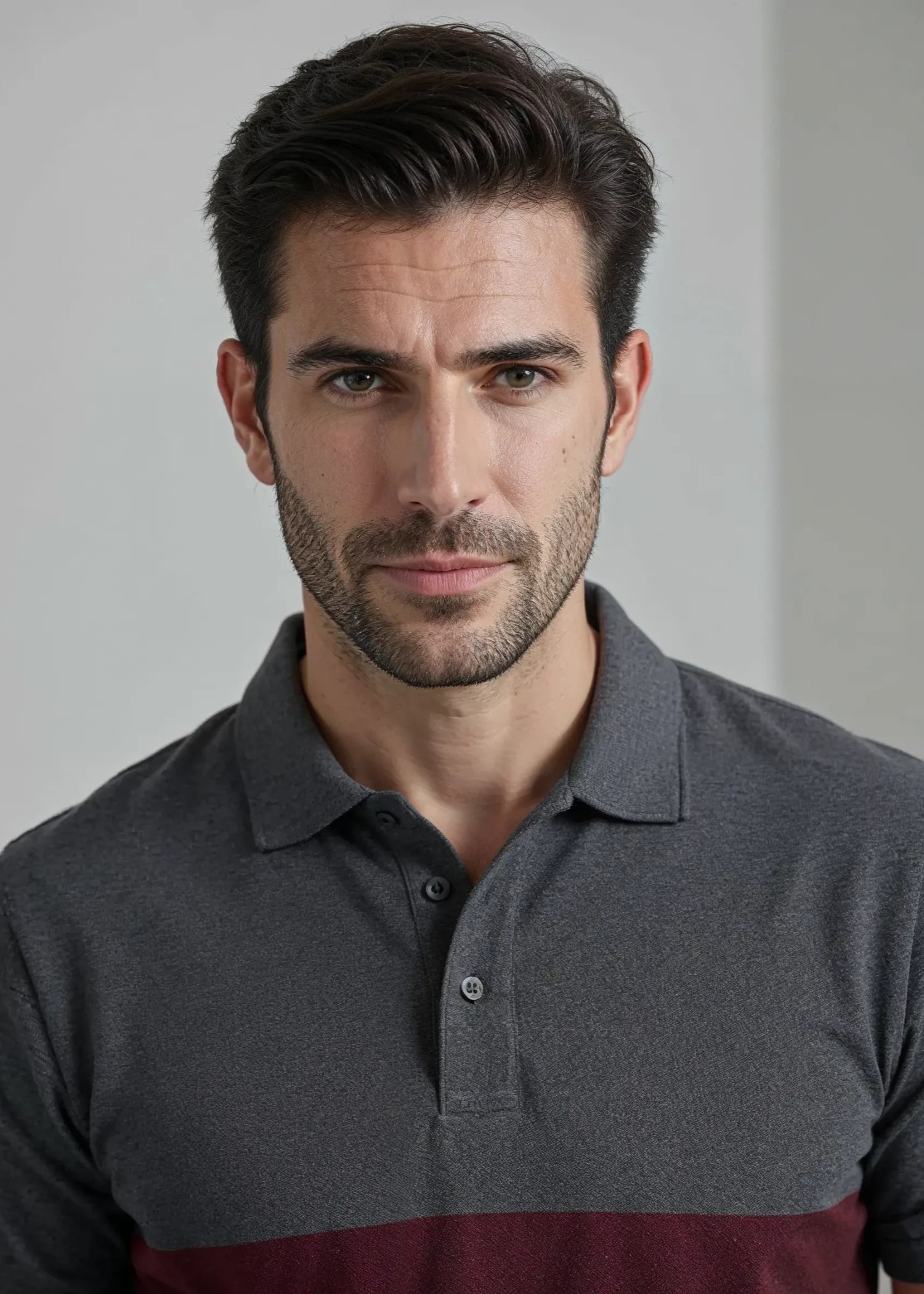 polycotton Polo Shirt in Charcoal