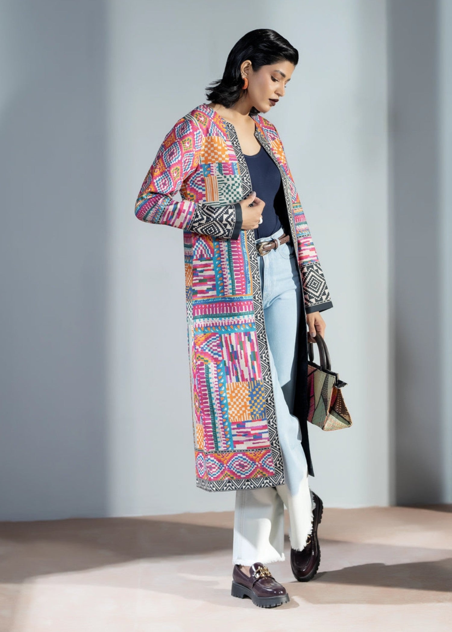 blended cambric Coat in Multi