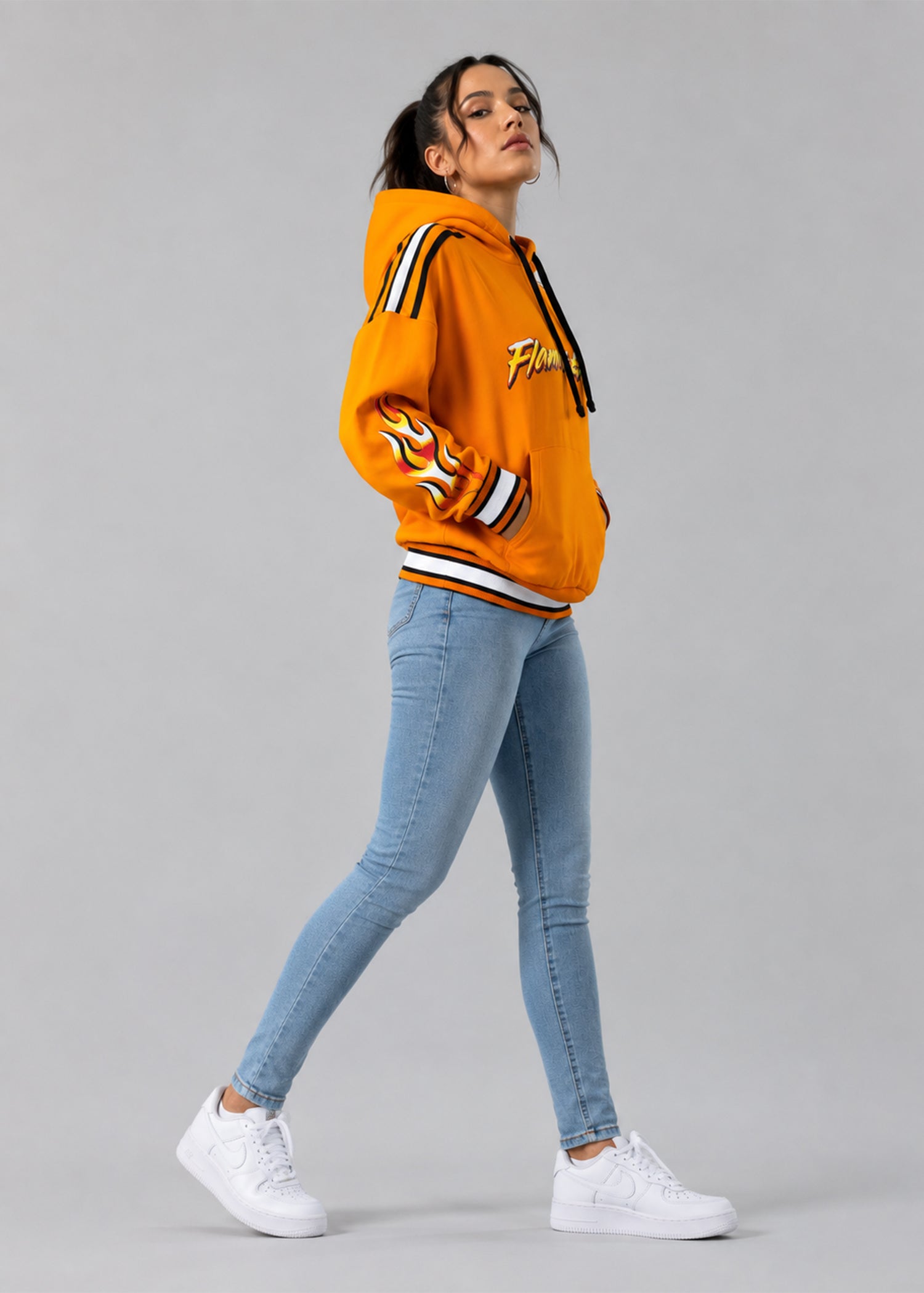 terry Hoodie in Orange