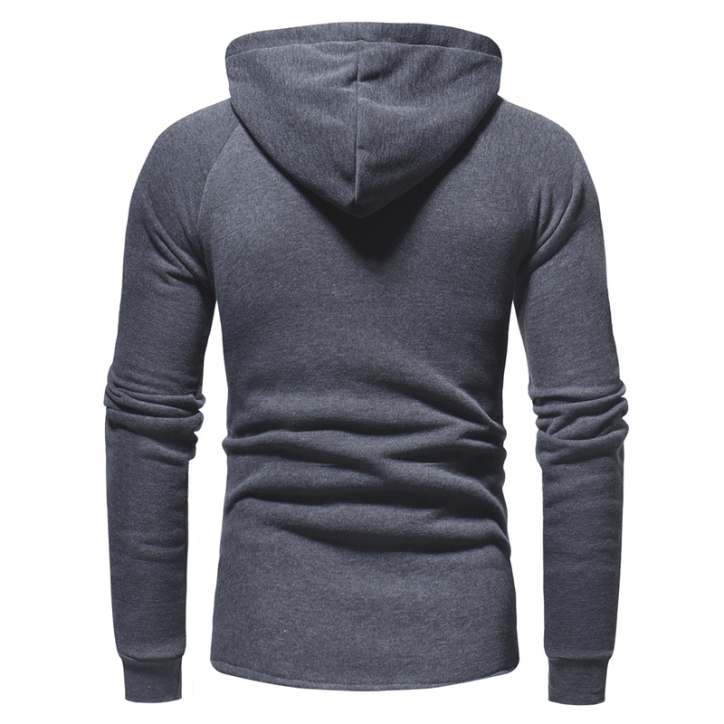 New Concealed Access Control Zipper Men'S Hooded Casual Sports Suit