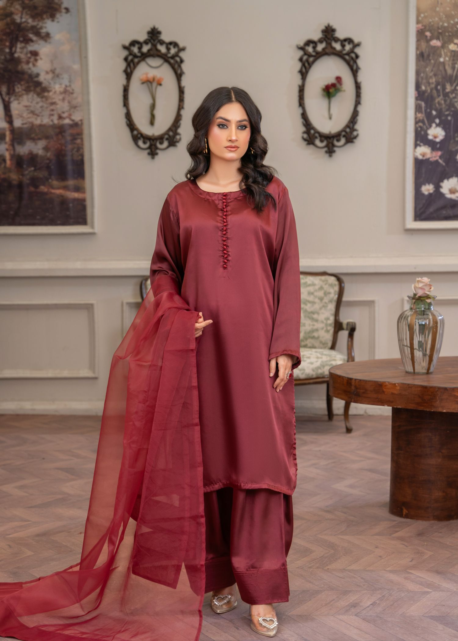 charmuse/shamooz Kurta Set in Maroon