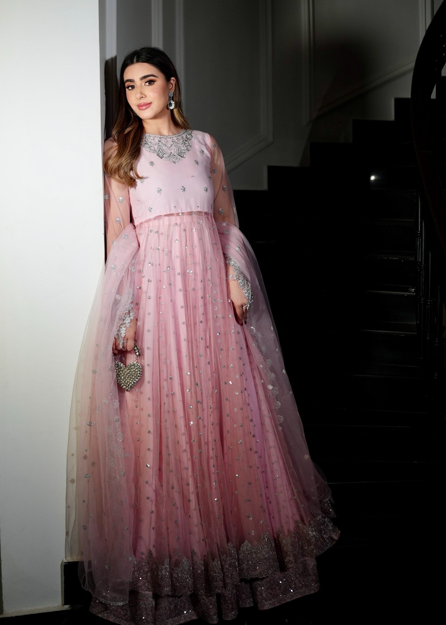 net Pishwas in Pink