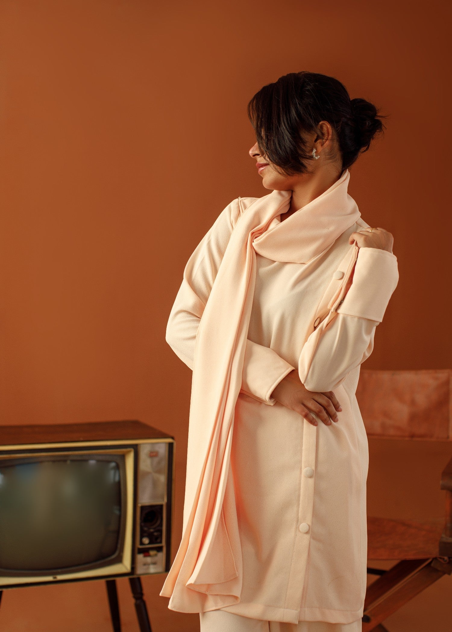 georgette Co Ord Sets in Light pink
