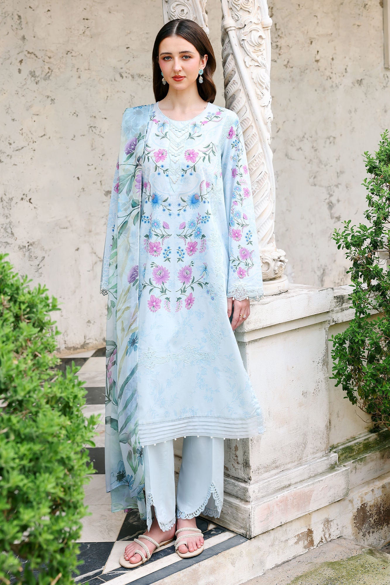 Eid Lawn Edit – Aqua Glint