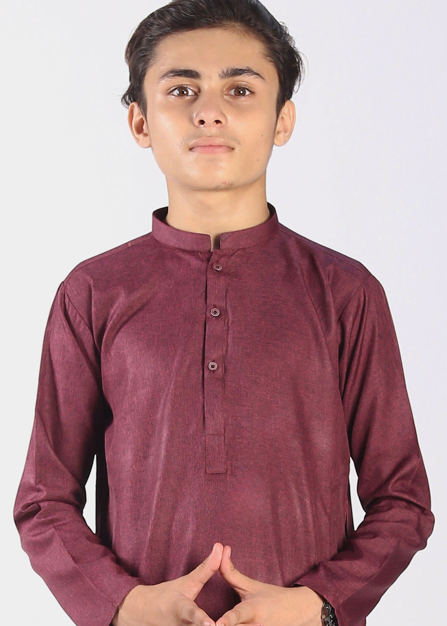 wash & wear Kurta Set in Burgundy