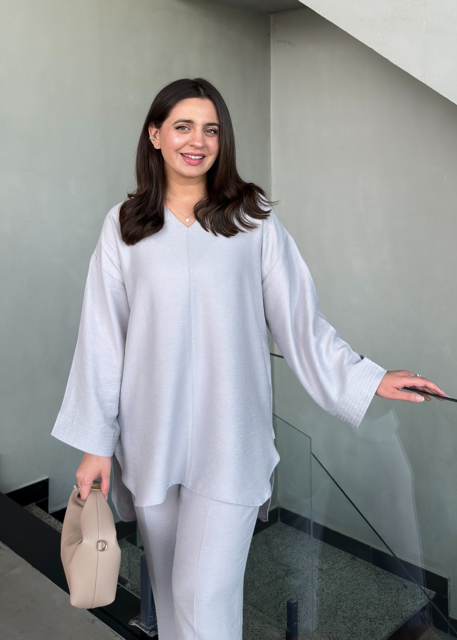 georgette Co Ord Sets in Cool grey