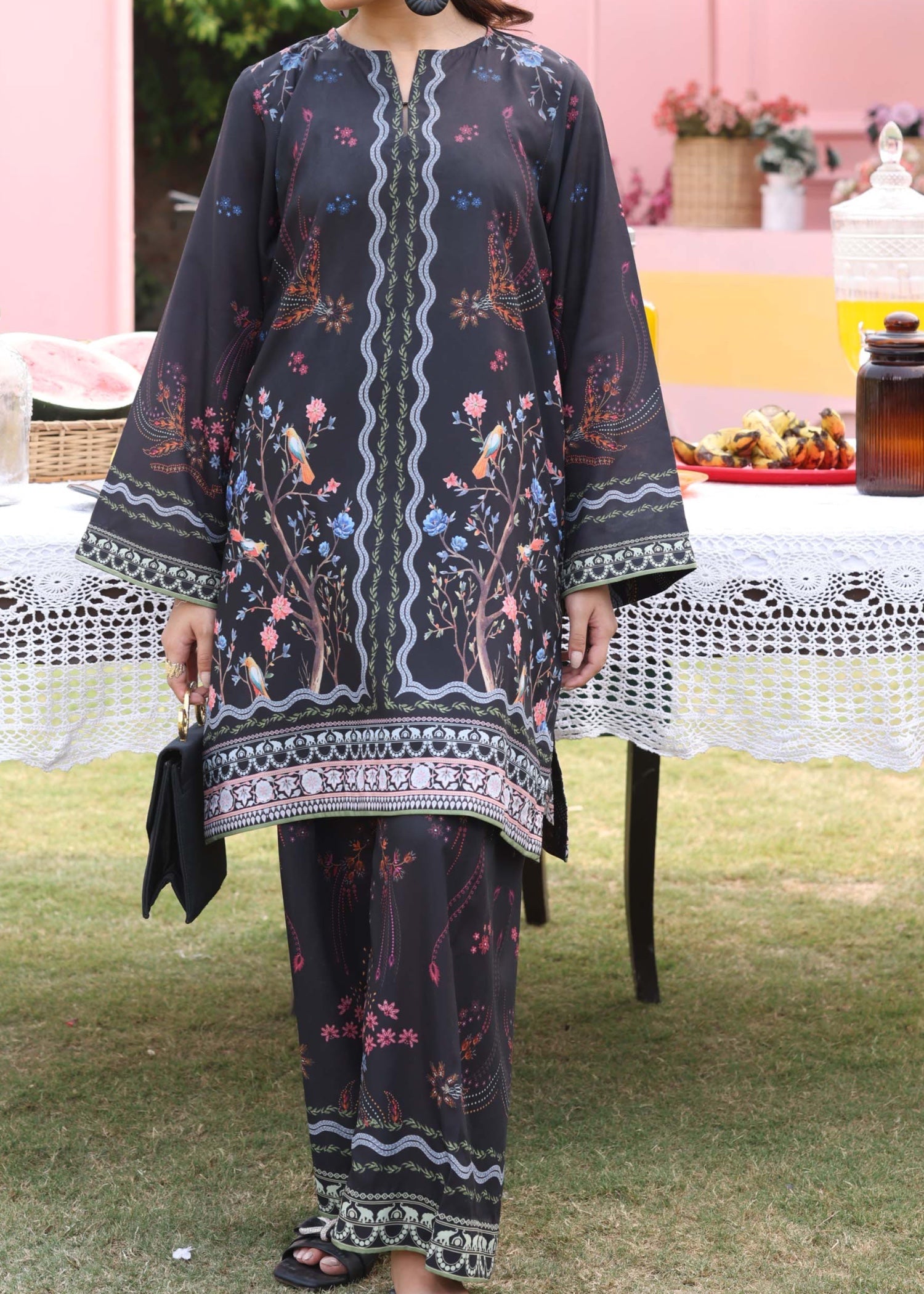 poly lawn Co Ord Sets in Onyx