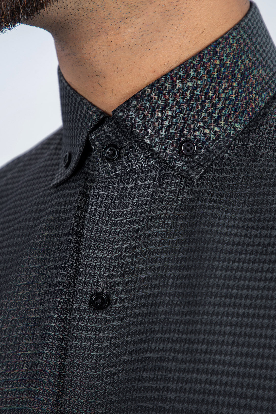 cotton Formal Shirt in Grey