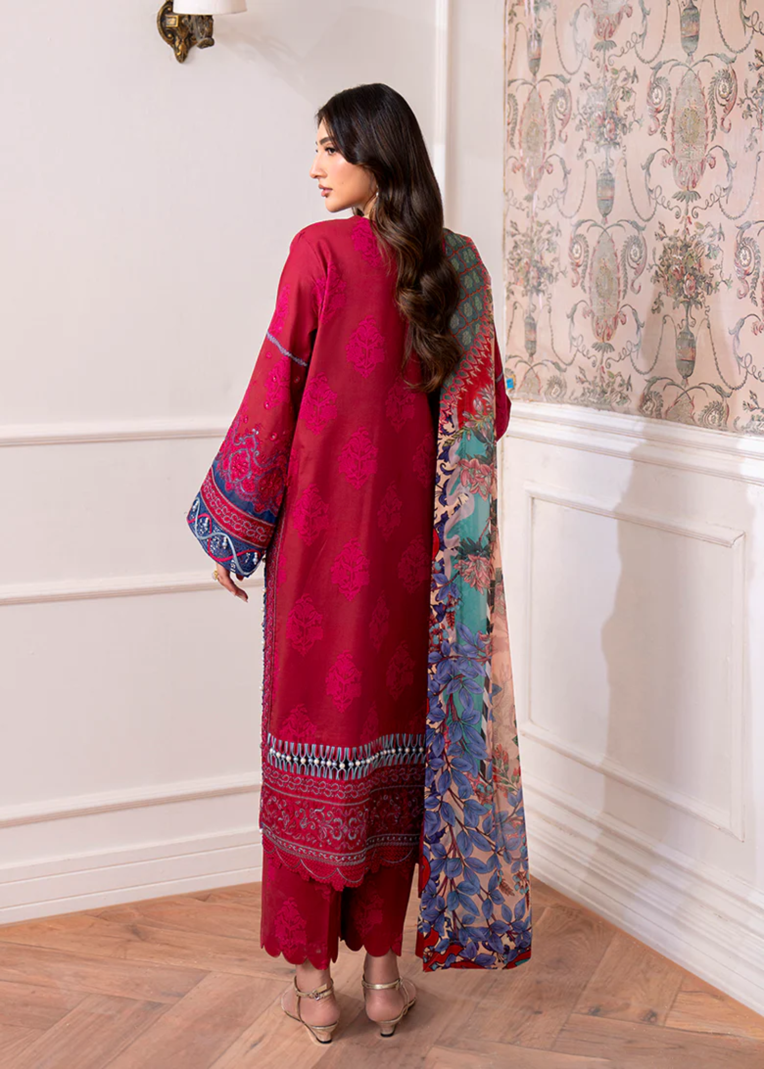 cambric Unstitched in Brick red