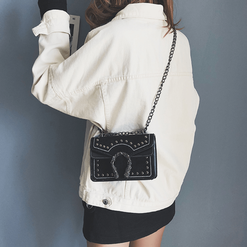 Cross body simple chain scrub bag shoulder