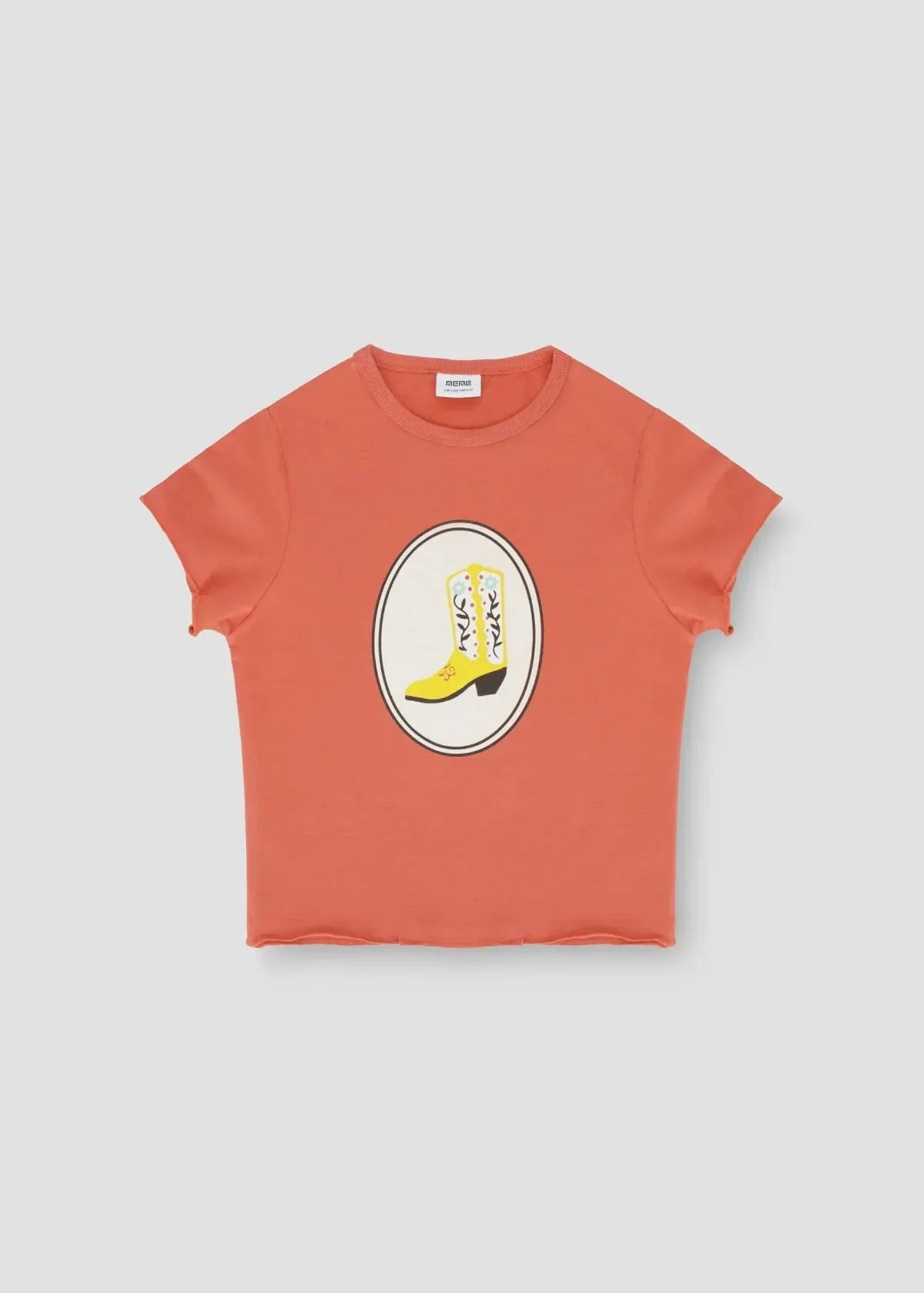 cotton T Shirt in Coral pink