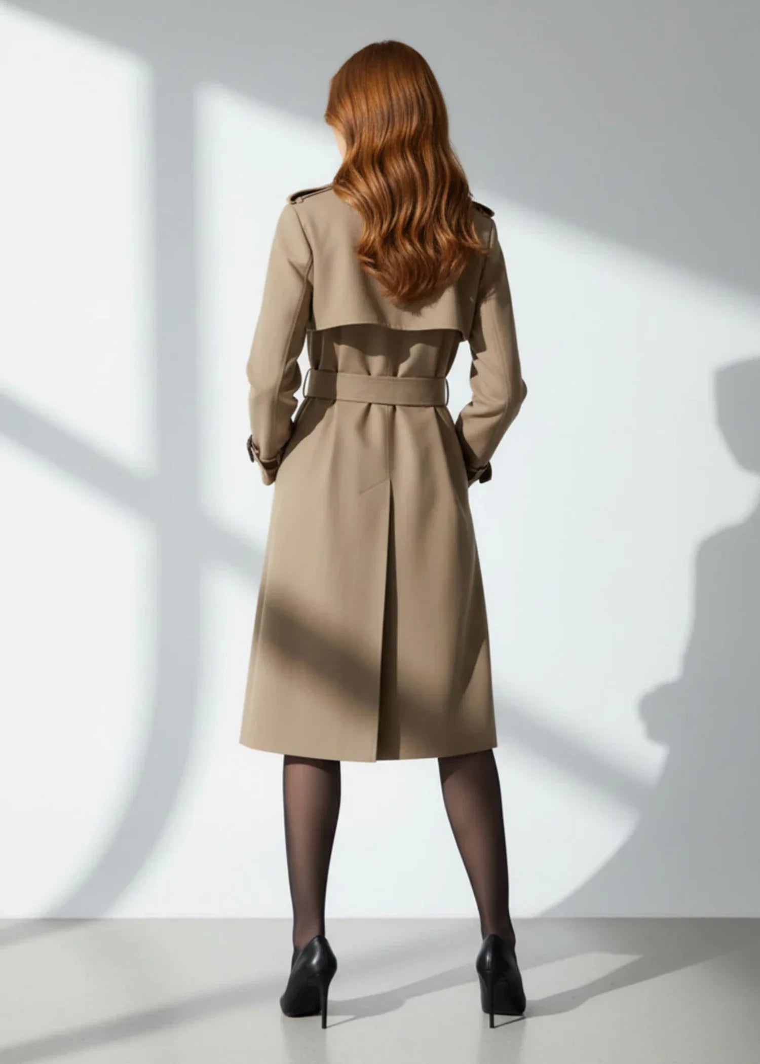 cotton Coat in Camel brown