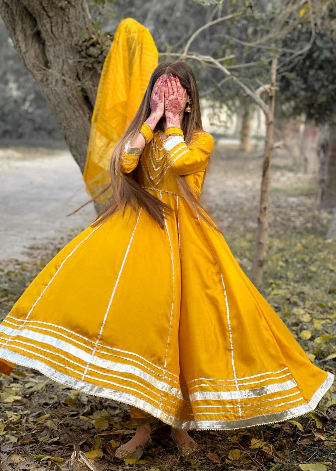 kattan silk Maxi in Mustard