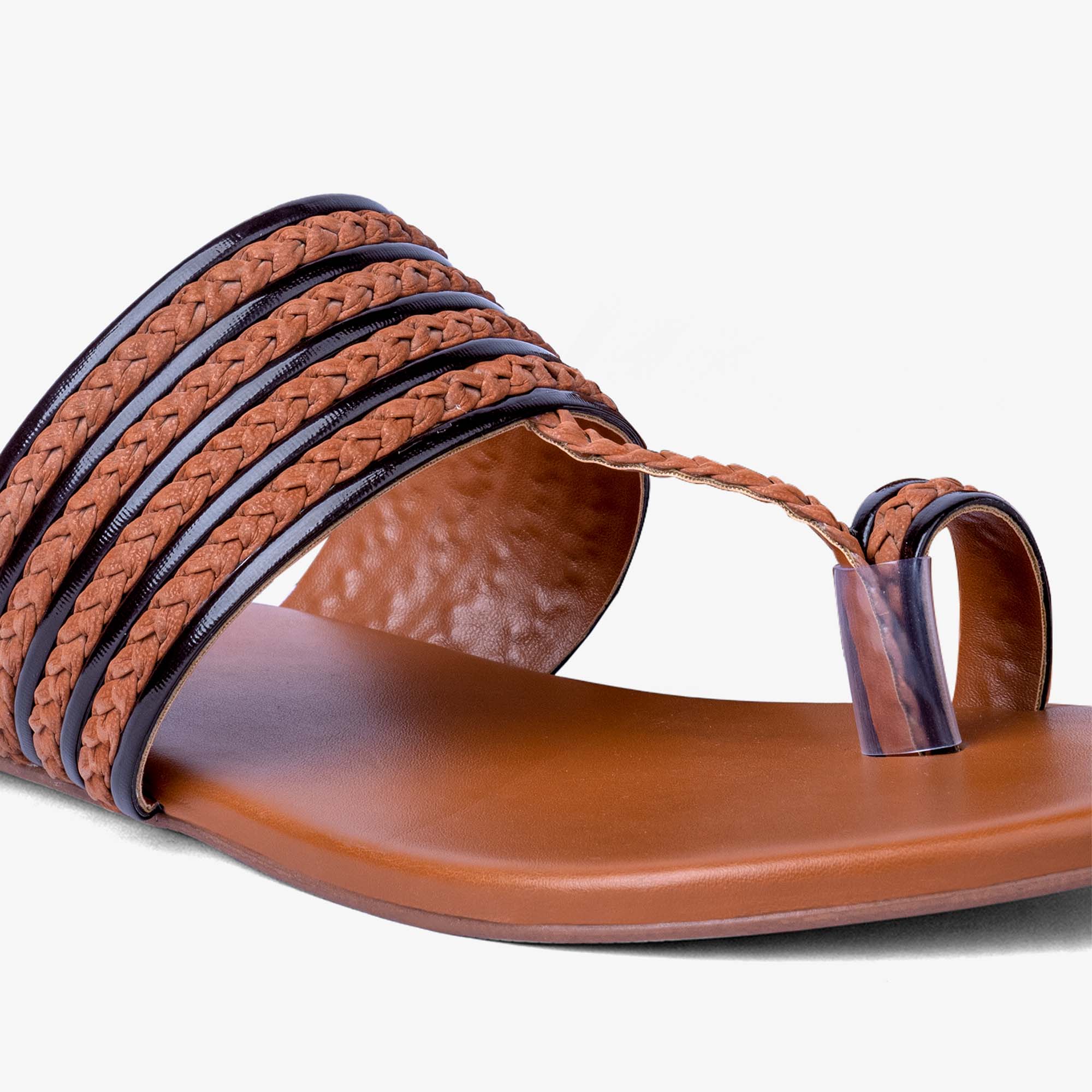 Kolapuri in Brown by - High Quality Women Kolapuri DZW5854