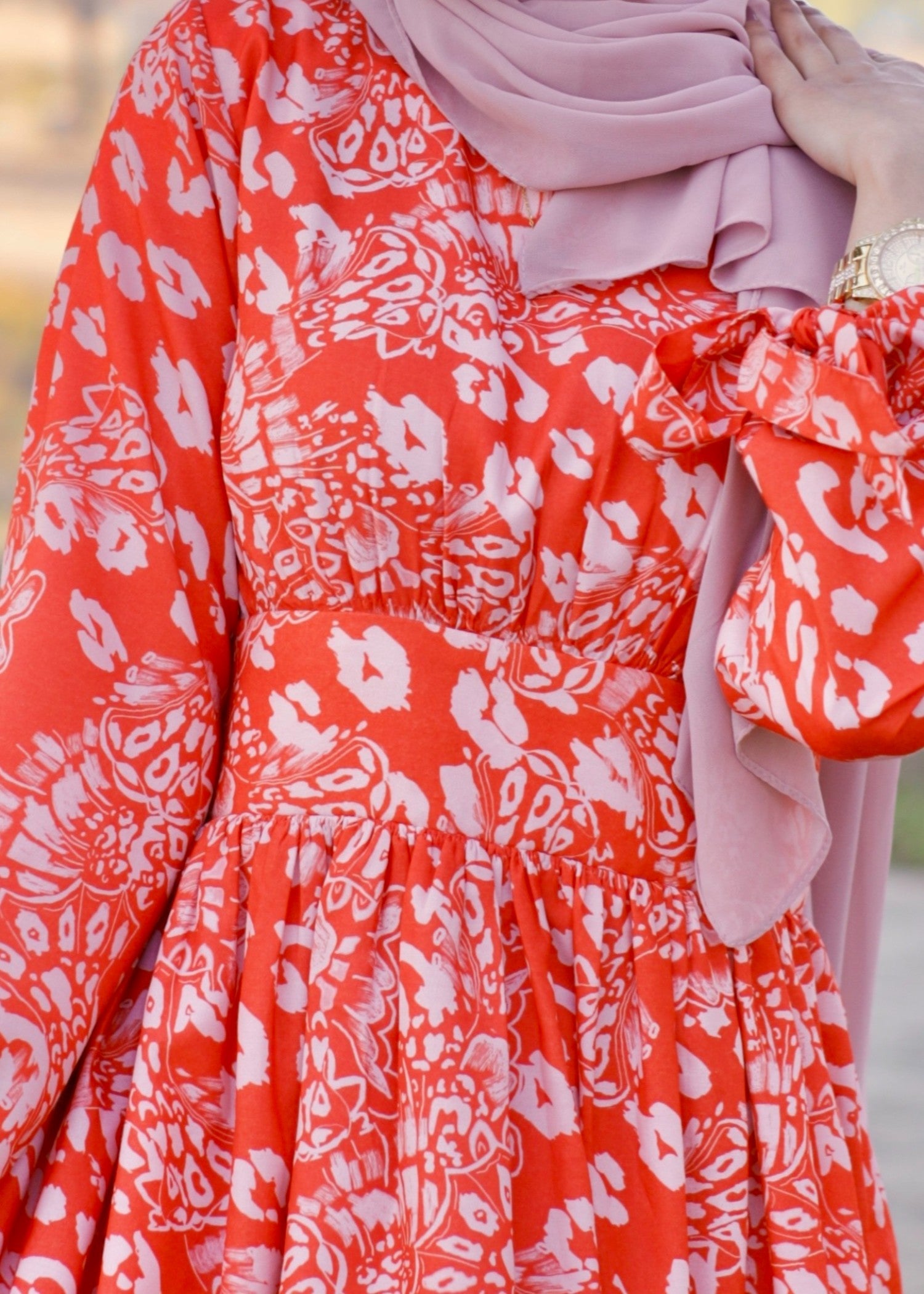 cotton viscose Dress in Red