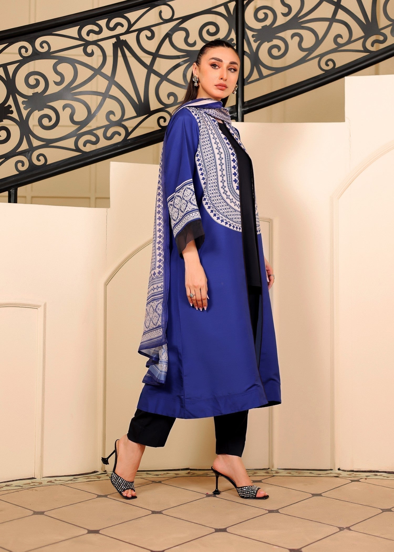 cambric Gown in Blue