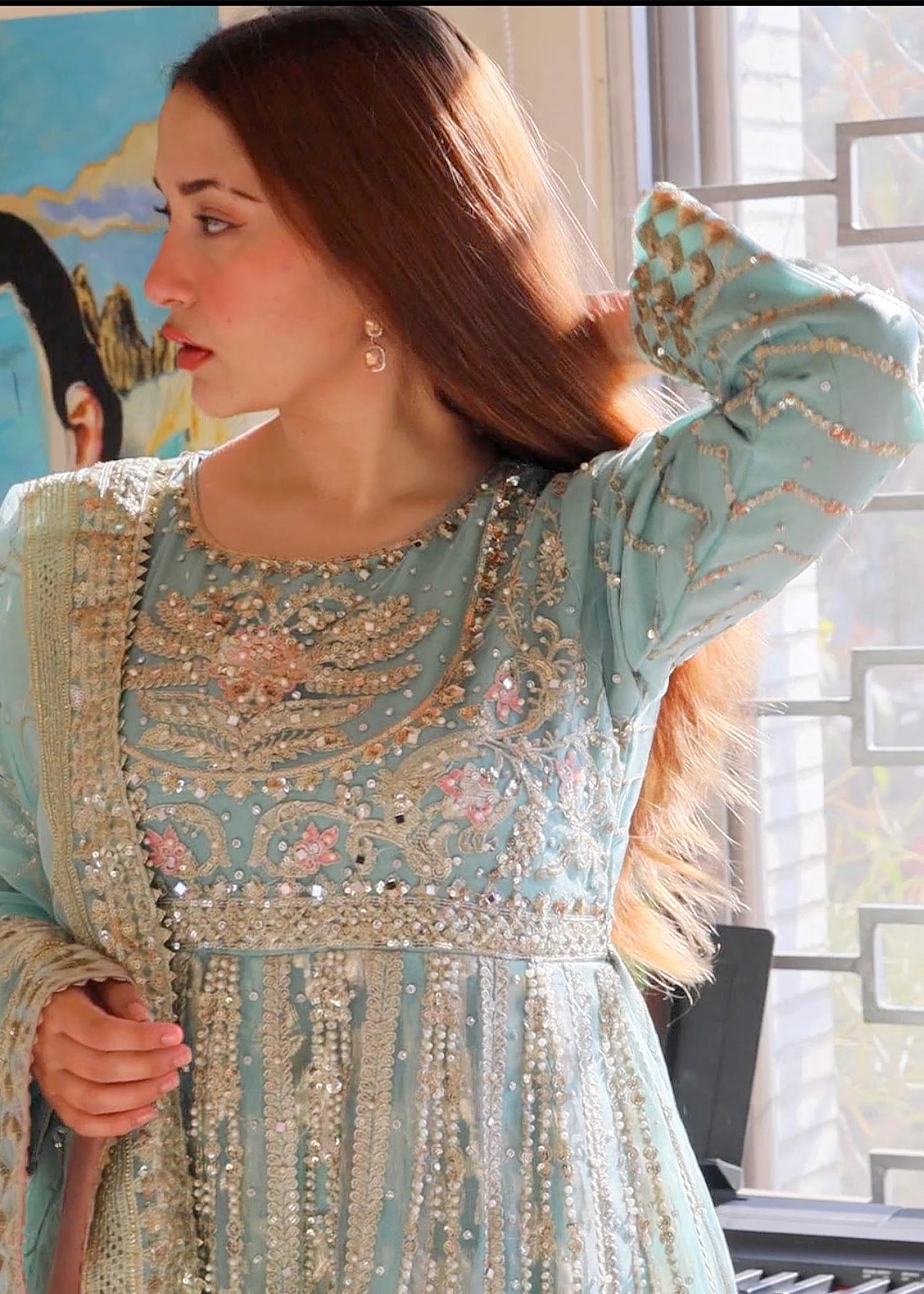 net Maxi in Ice blue