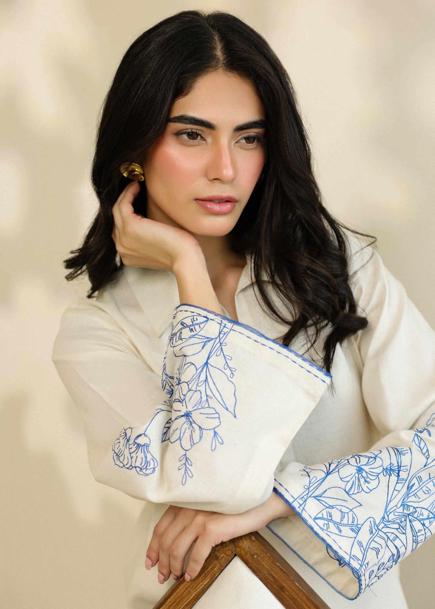 self jacquard Co Ord Sets in Ivory