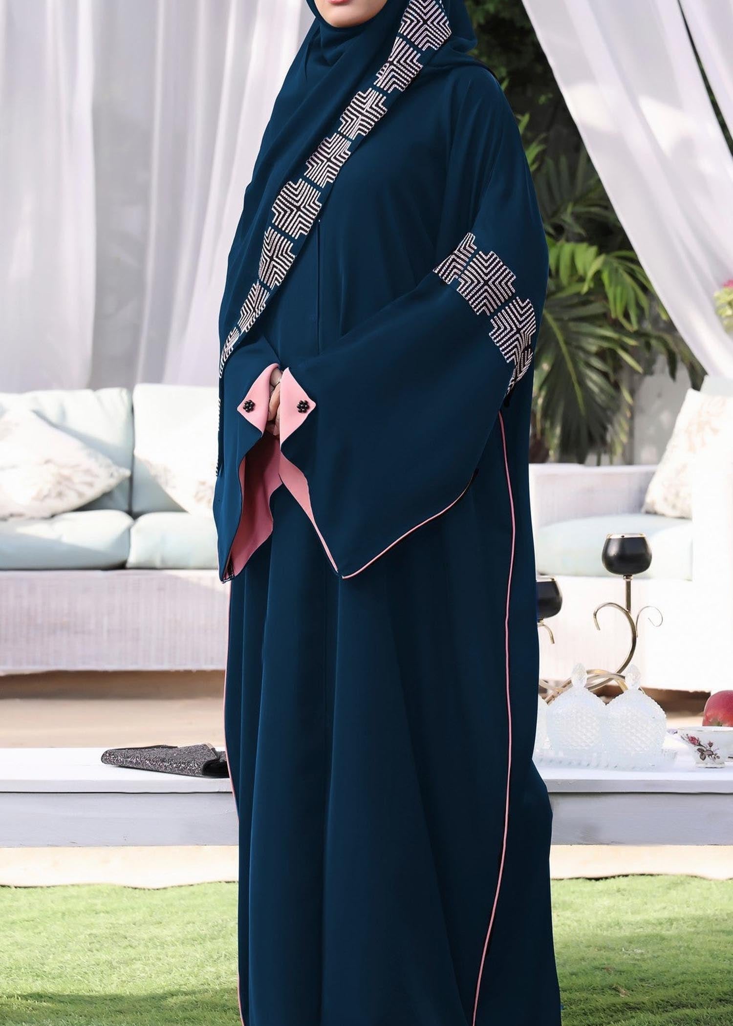 nidha Abaya in Teal