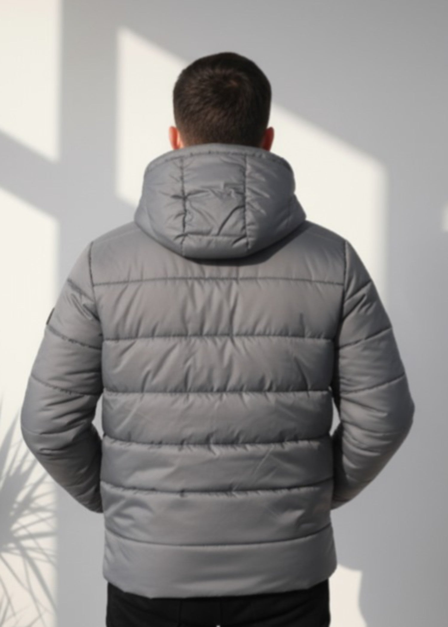 microfiber polyester Jacket in Dark grey