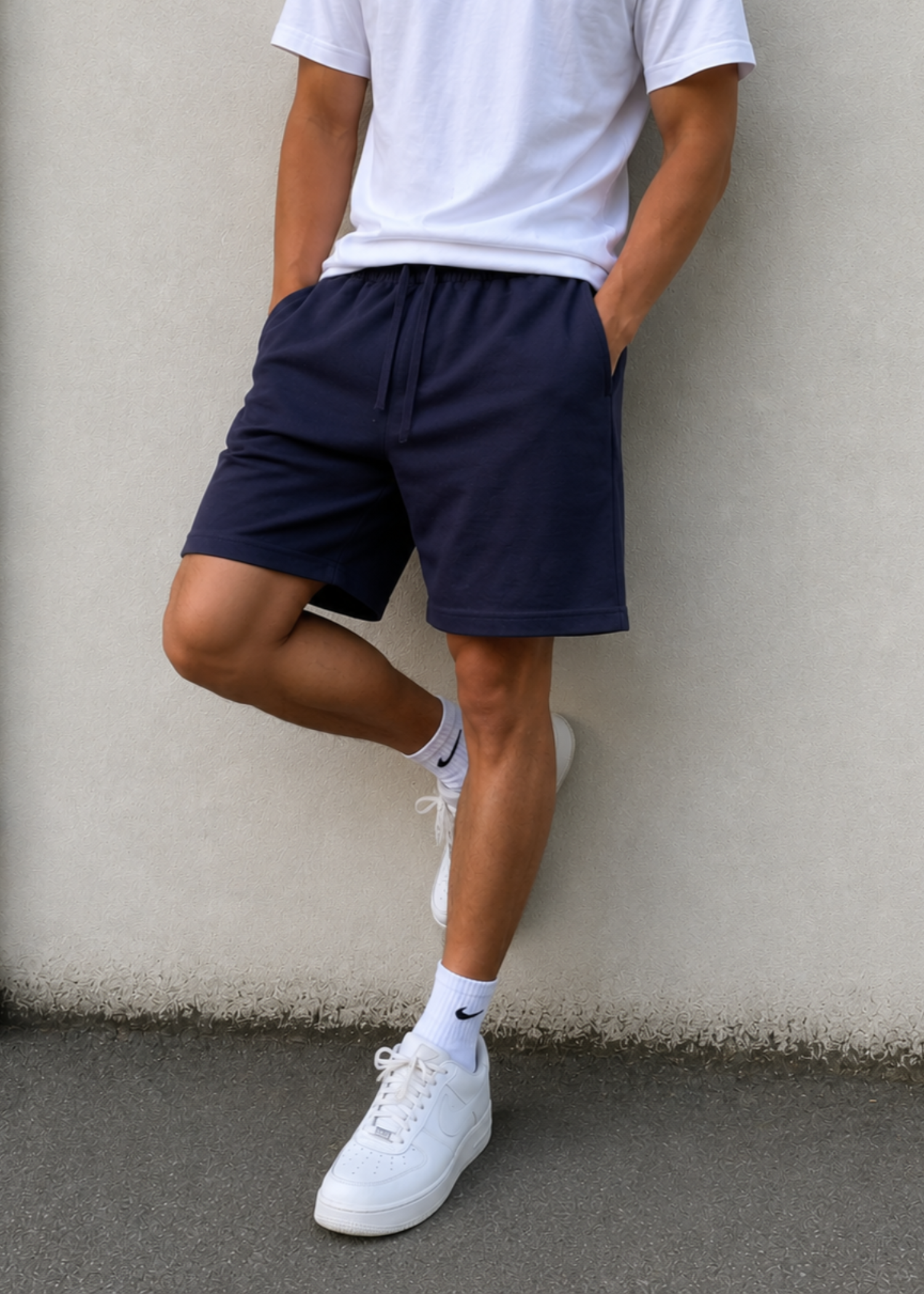 terry Shorts in Navy blue