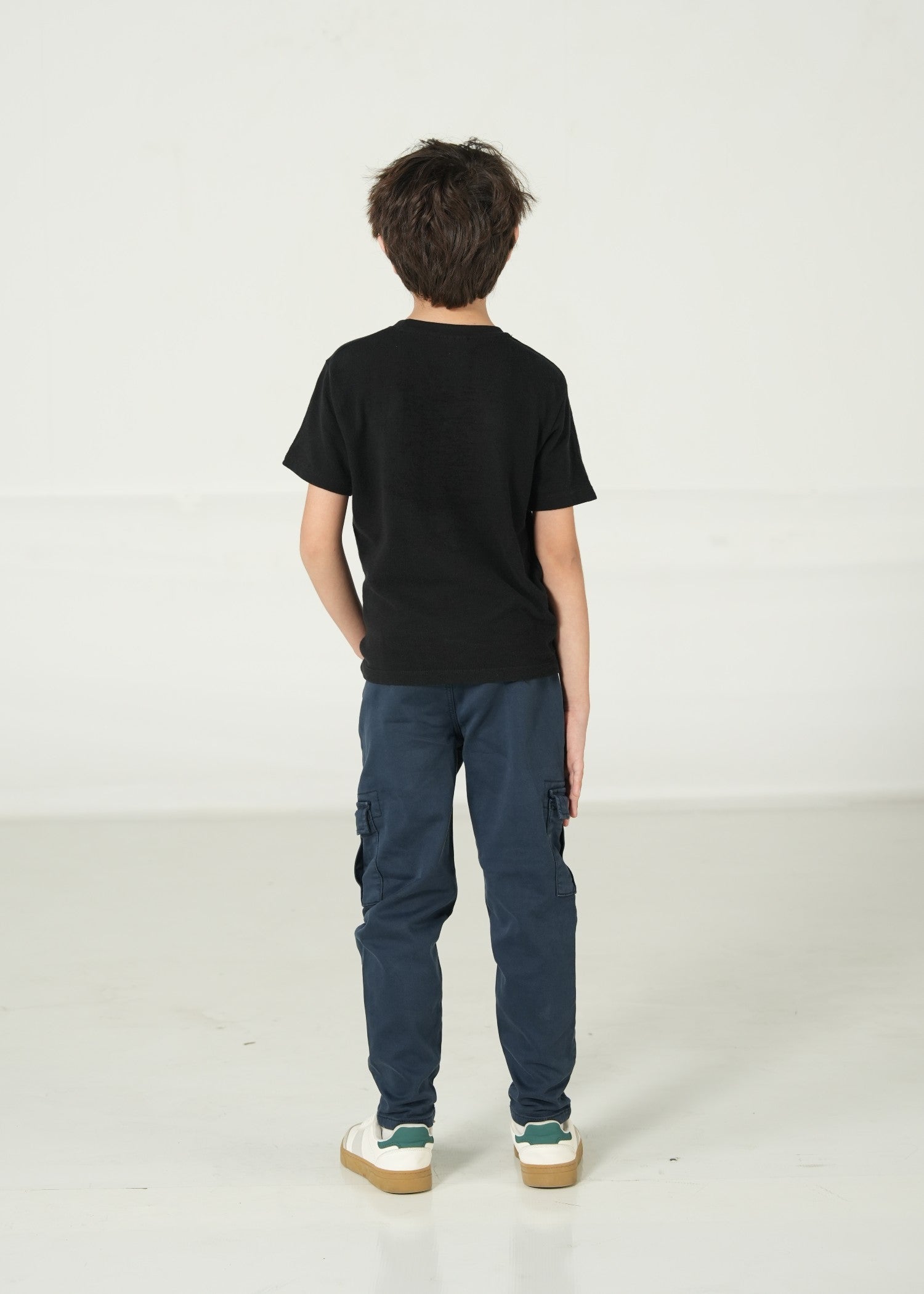 twill cotton Pants in Navy blue