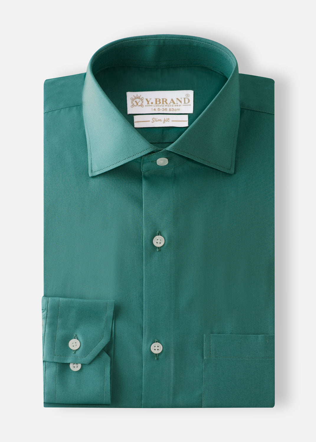 cotton Formal Shirt in Green