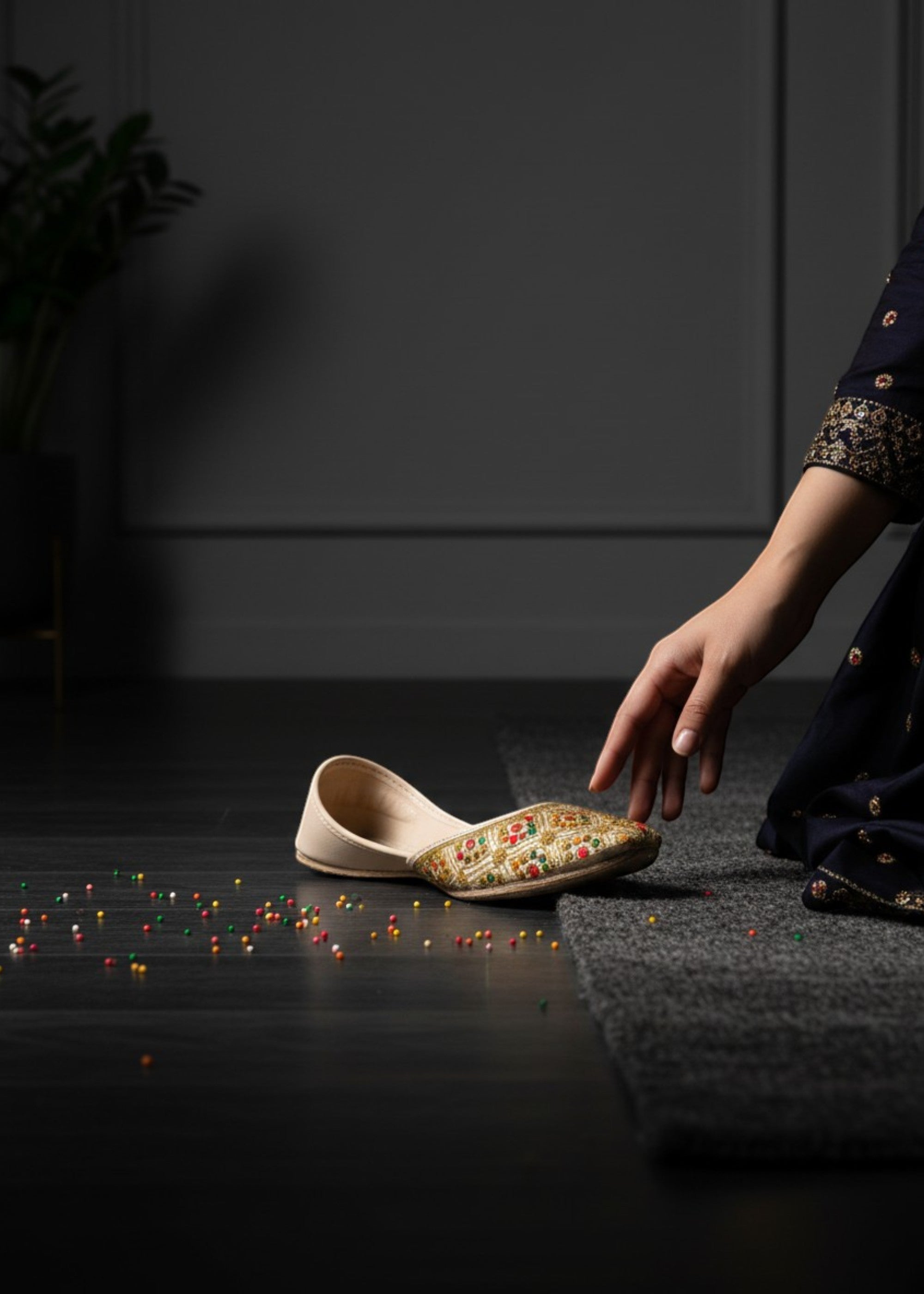 Khussa in Beige by - High Quality Women Khussa NYC1712