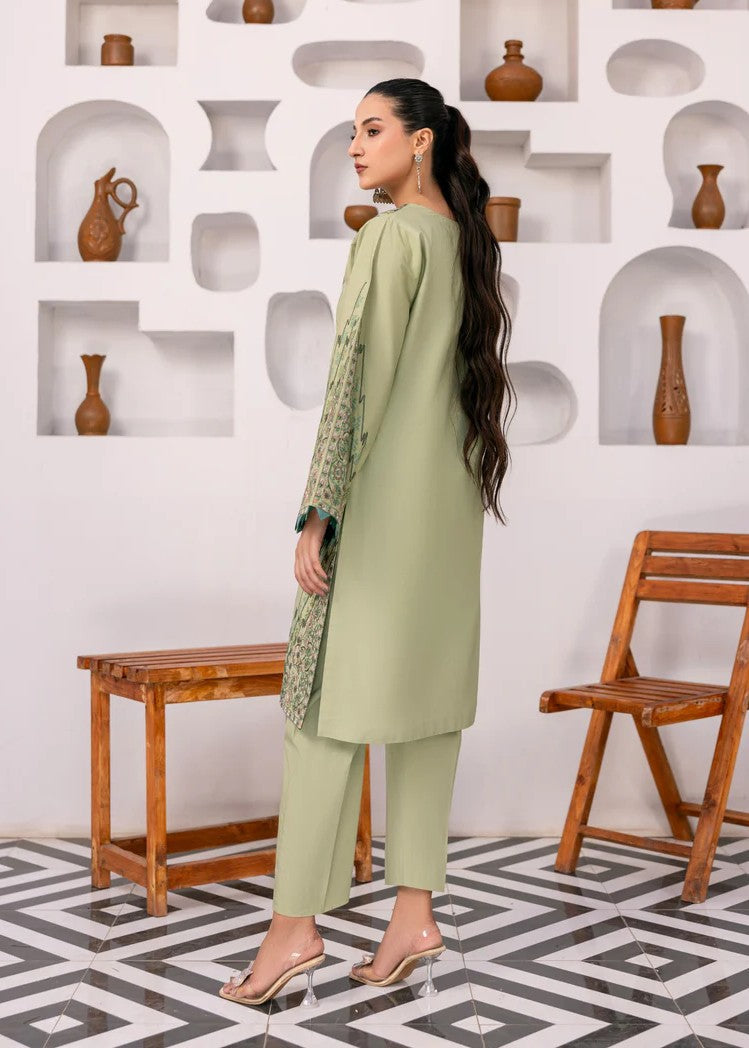 poplin Kurta Set in Sea green