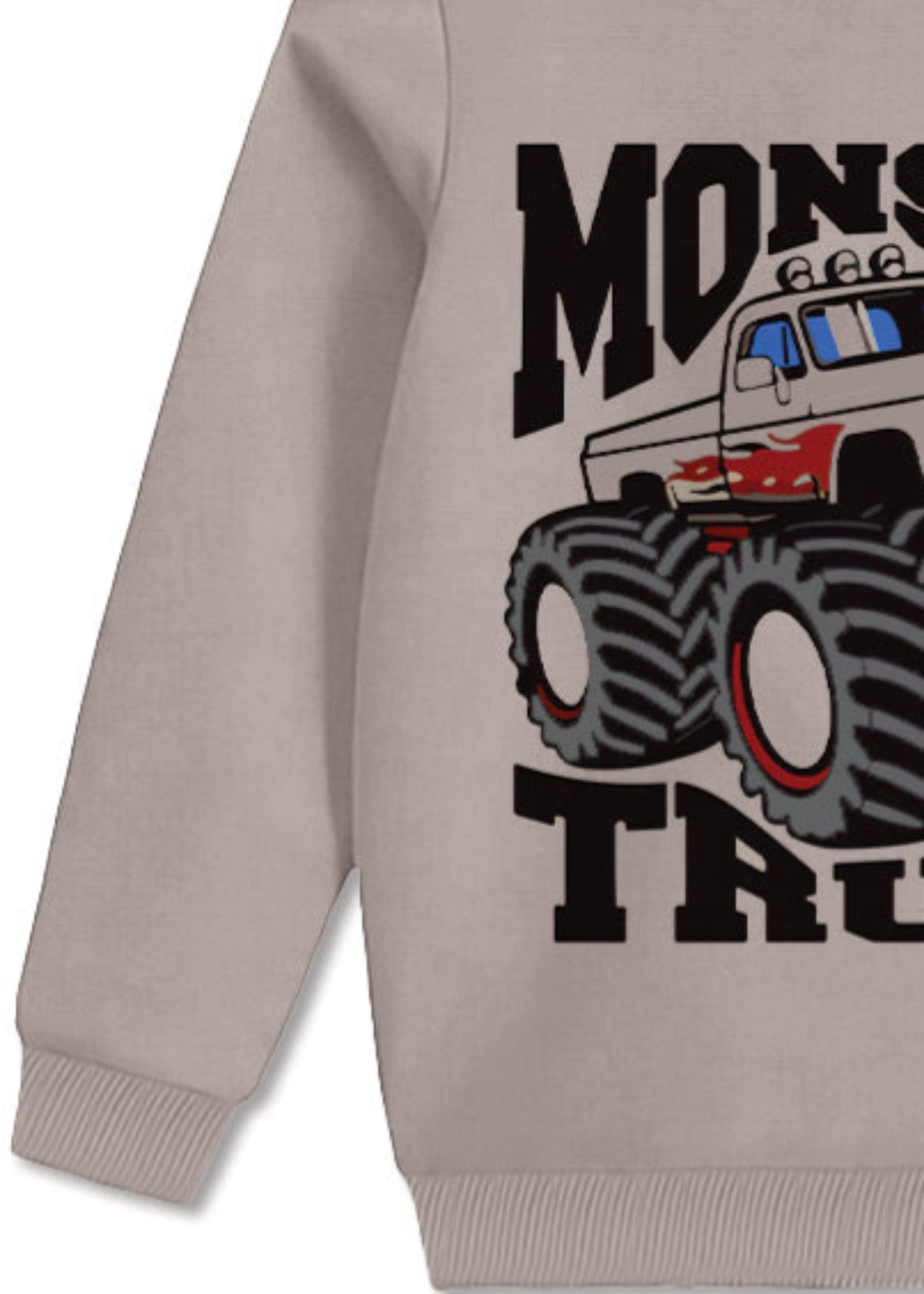 fleece Sweatshirt in Warm grey