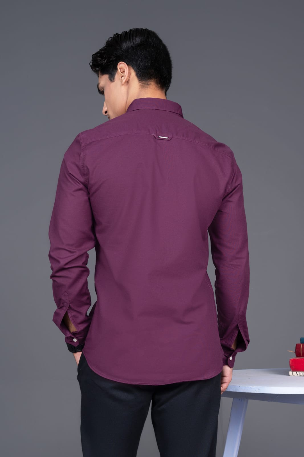 cotton Casual Shirt in Purple