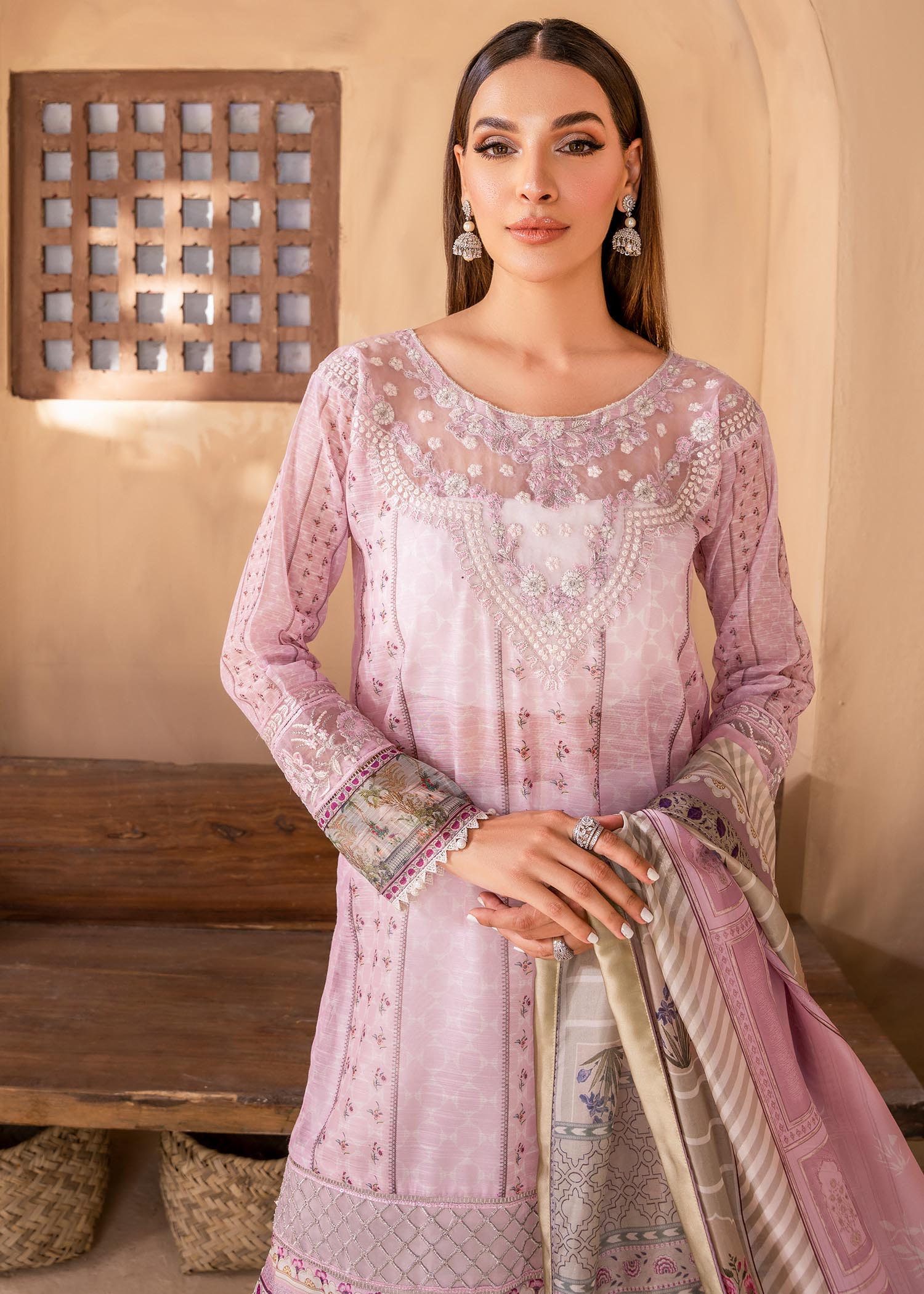 nylon Unstitched in Mauve pink